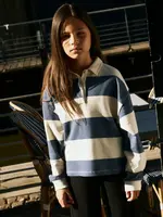 Name It Name It | NKFLIRIK LS RLX POLO SWEAT UNB -  Vintage Indigo
