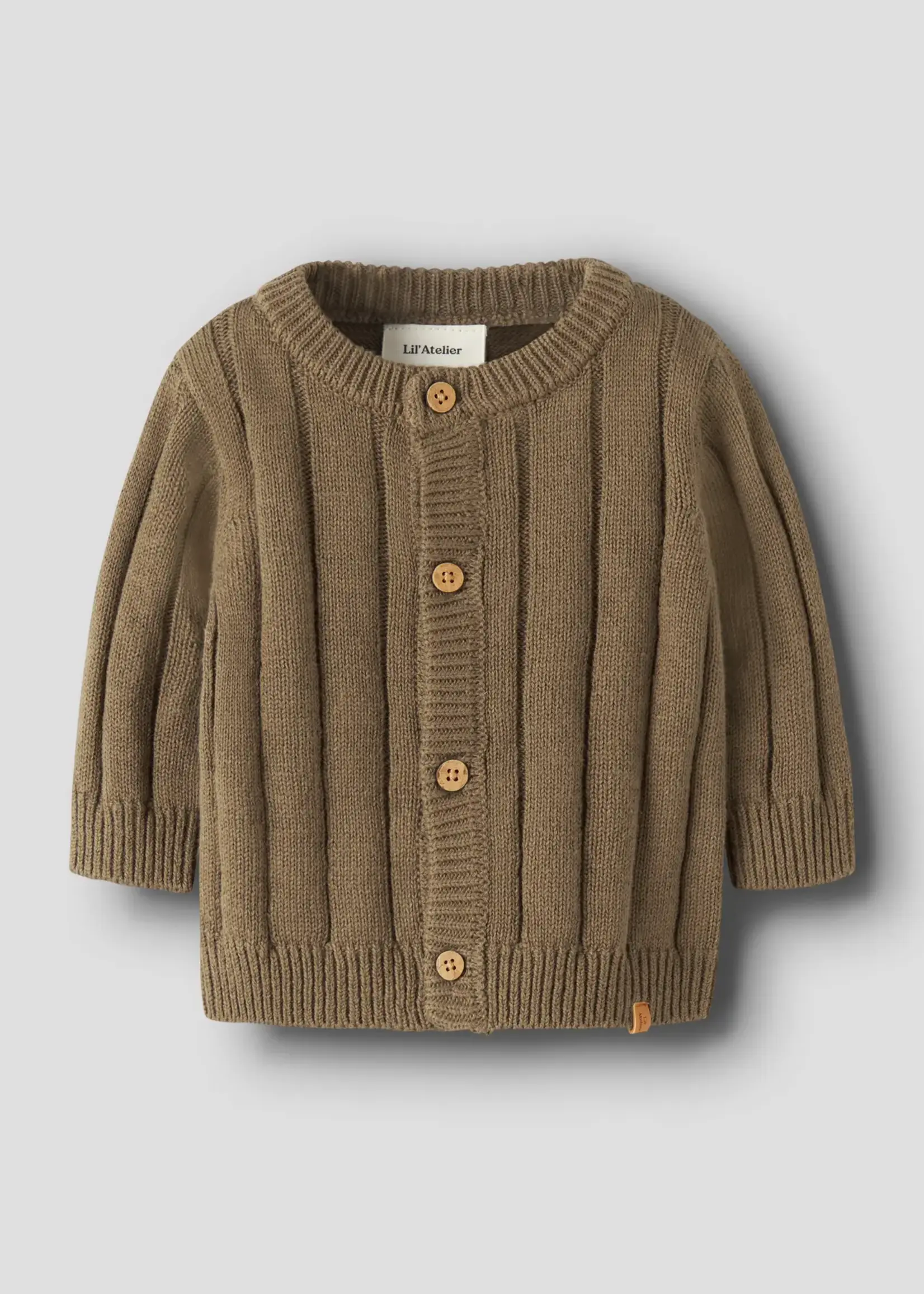 Lil’ Atelier Lil' Atelier | NBMLOMON LS KNIT CARD LIL - Kangaroo