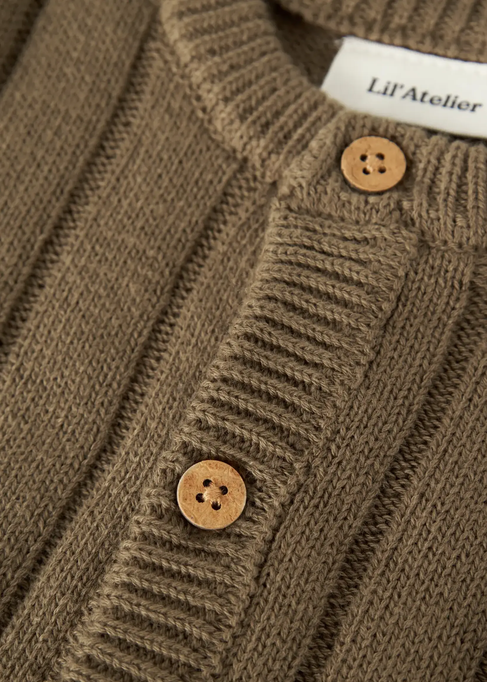 Lil’ Atelier Lil' Atelier | NBMLOMON LS KNIT CARD LIL - Kangaroo