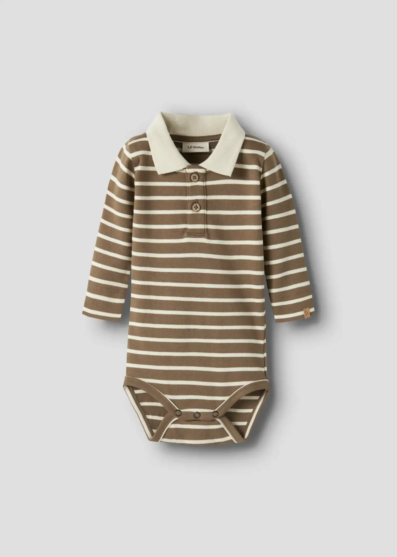 Lil’ Atelier Lil' Atelier | NMBLIMIA LS POLO BODY LIL - Kangaroo/Turtledove