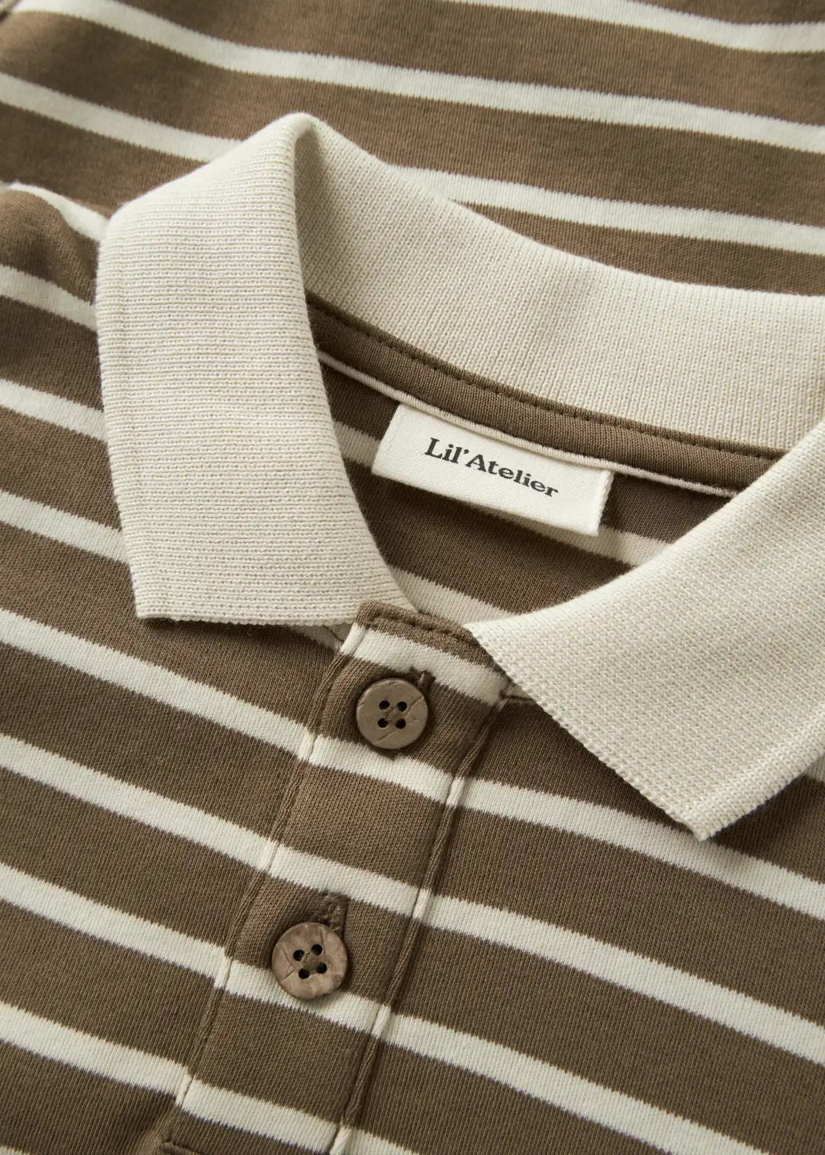 Lil’ Atelier Lil' Atelier | NMBLIMIA LS POLO BODY LIL - Kangaroo/Turtledove