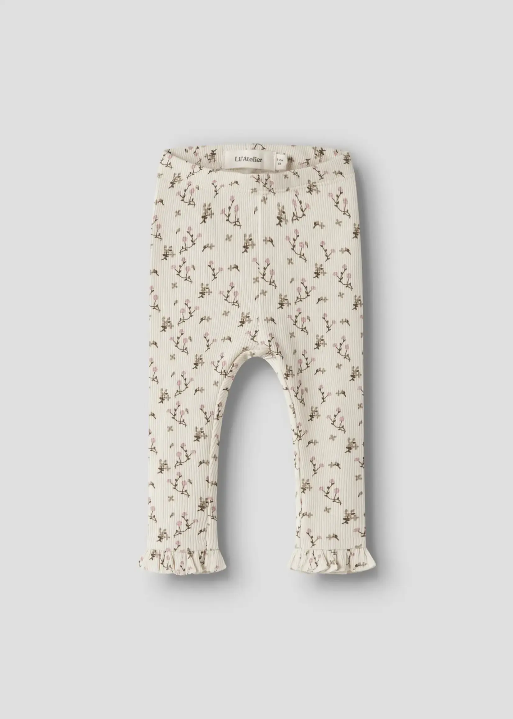 Lil’ Atelier Lil' Atelier | NBFLAGO MER SLIM ;EGGINGS LIL - Turtledove/Rose Flower