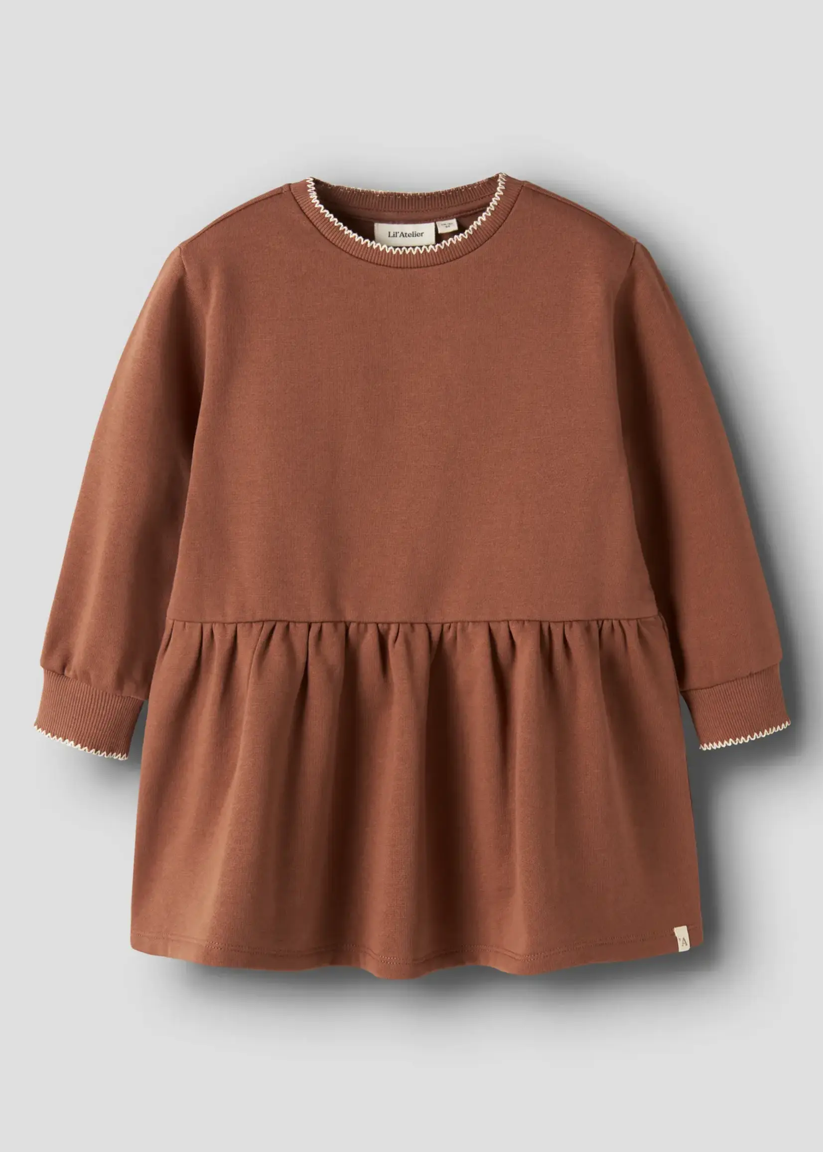 Lil’ Atelier Lil' Atelier | NMFKILANO RUJ LS  LOOSE SWEAT DRESS LIL - Maple Syrup