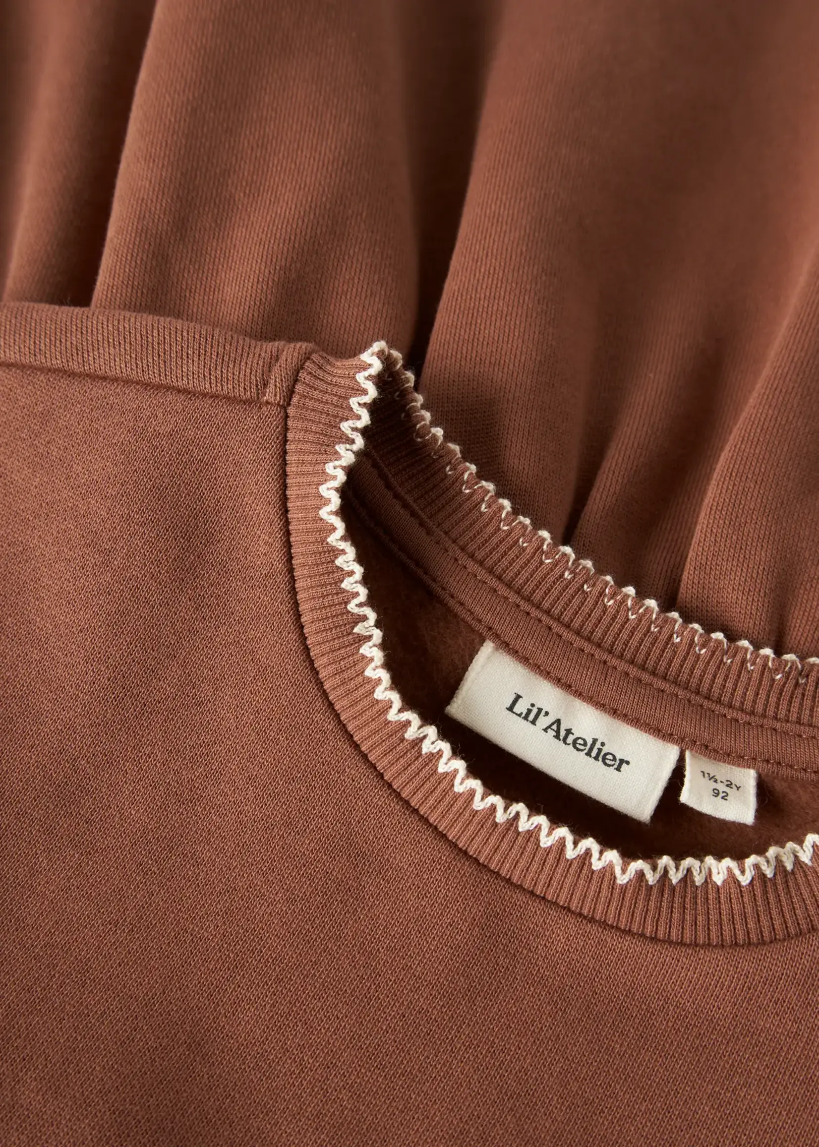 Lil’ Atelier Lil' Atelier | NMFKILANO RUJ LS  LOOSE SWEAT DRESS LIL - Maple Syrup