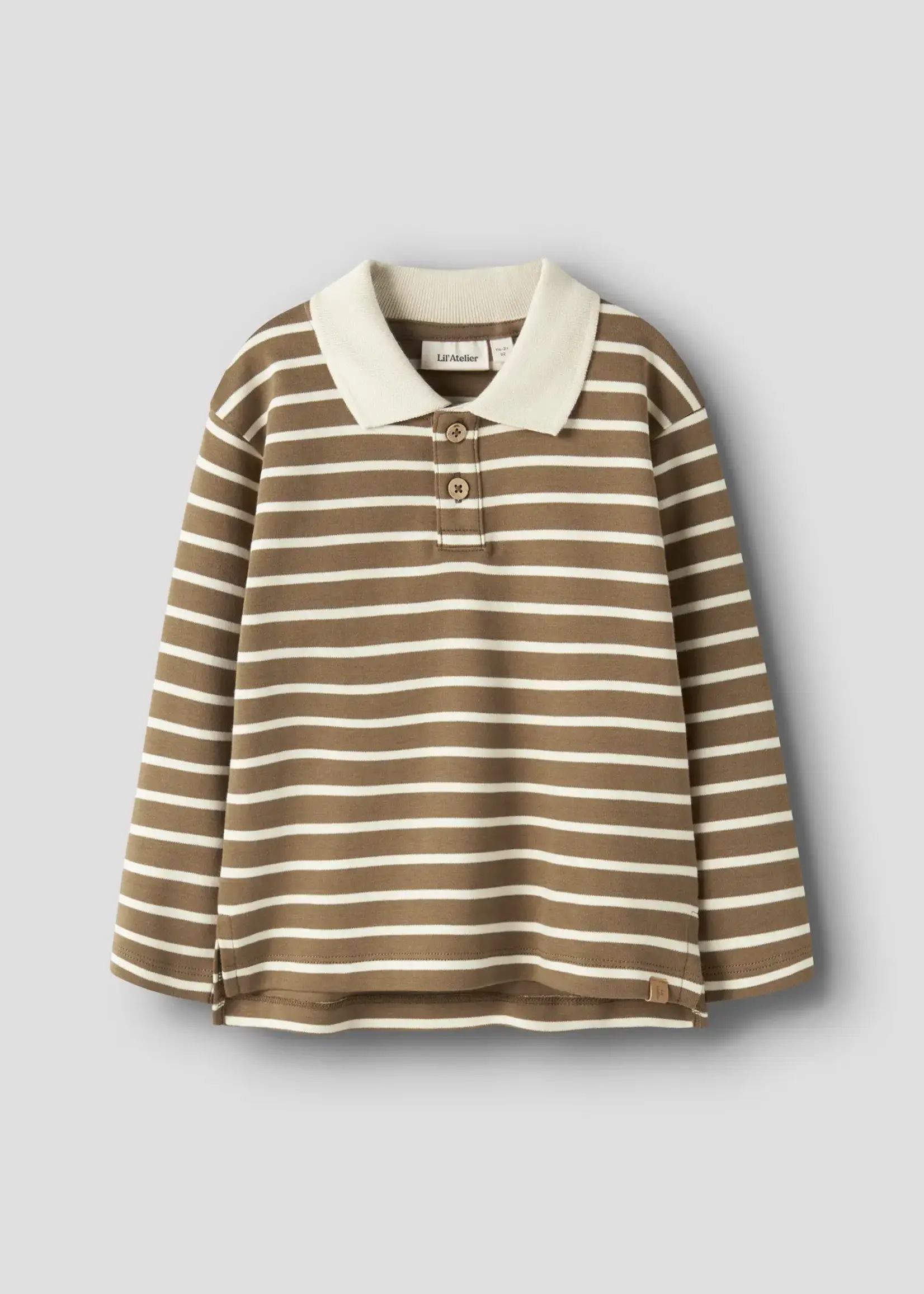 Lil’ Atelier Lil' Atelier | NMMLIMIA LS LOOSE POLP TOP LIL - Kangaroo/Turtledove