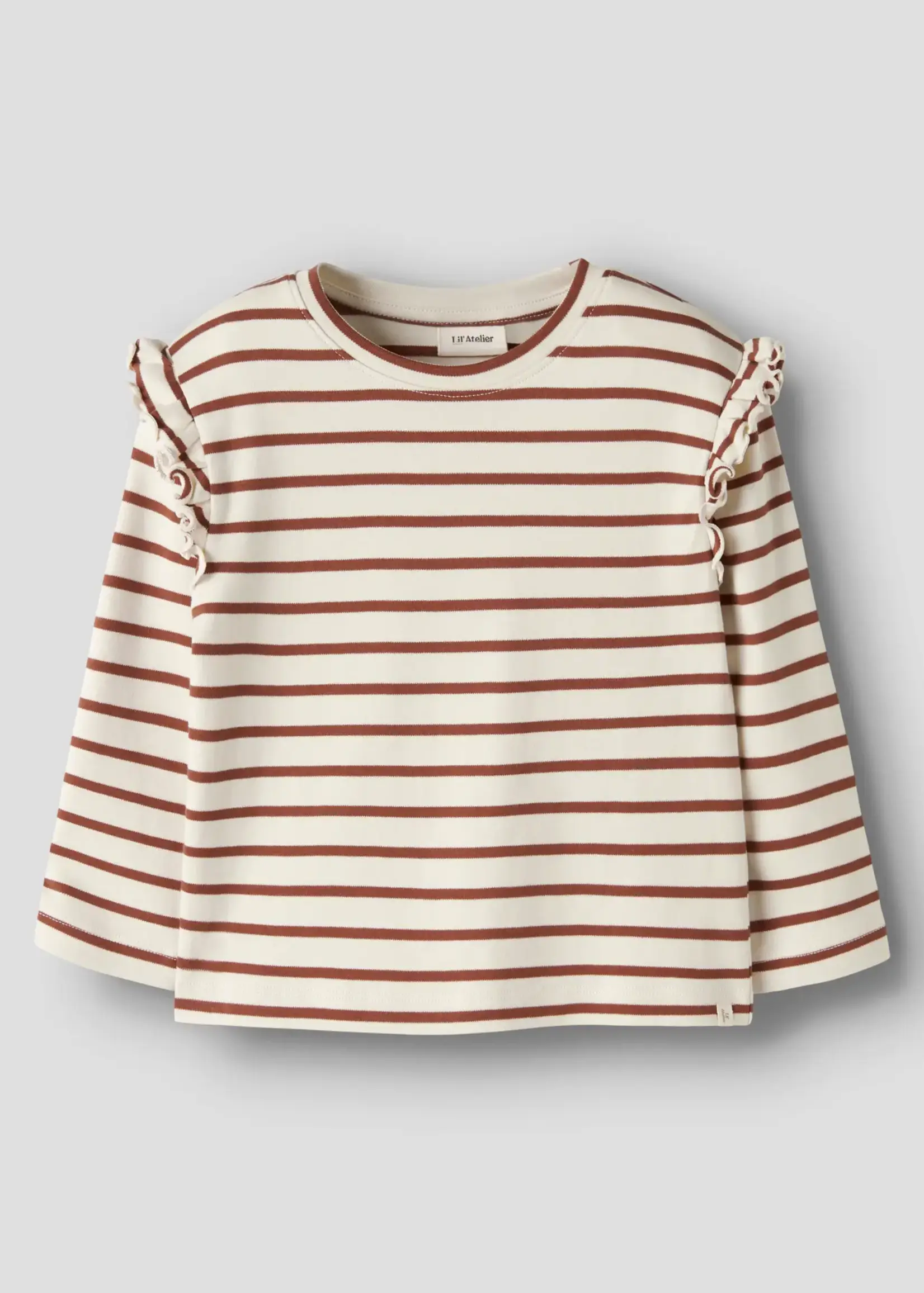 Lil’ Atelier Lil' Atelier | NMFLIMIA MIA LS LOOSE TOP LIL - Turtledove/Maple Syrup