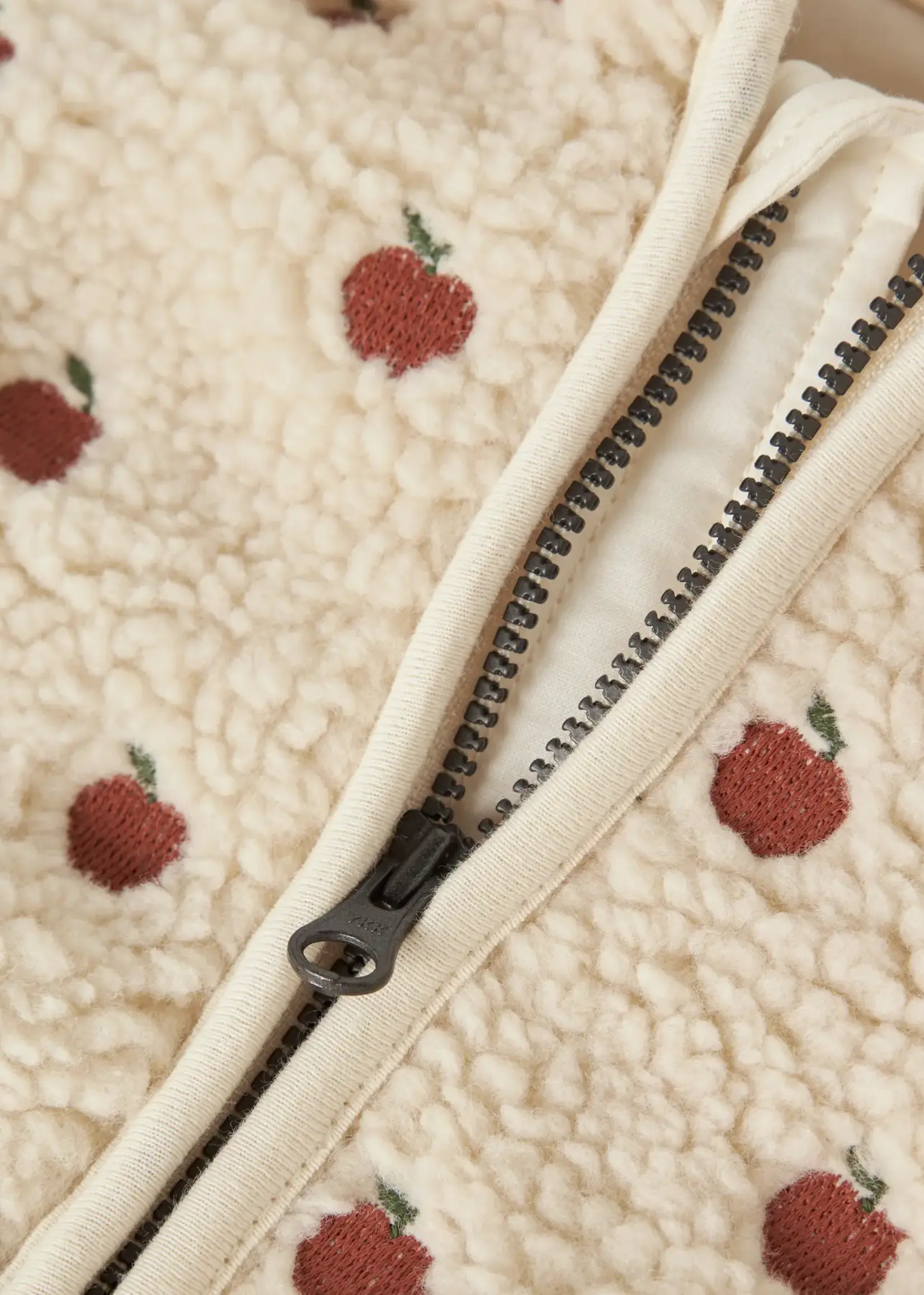 Lil’ Atelier Lil'Atelier | NBFNALO sia loose sherpa jacket lil - Turtledove / Apples