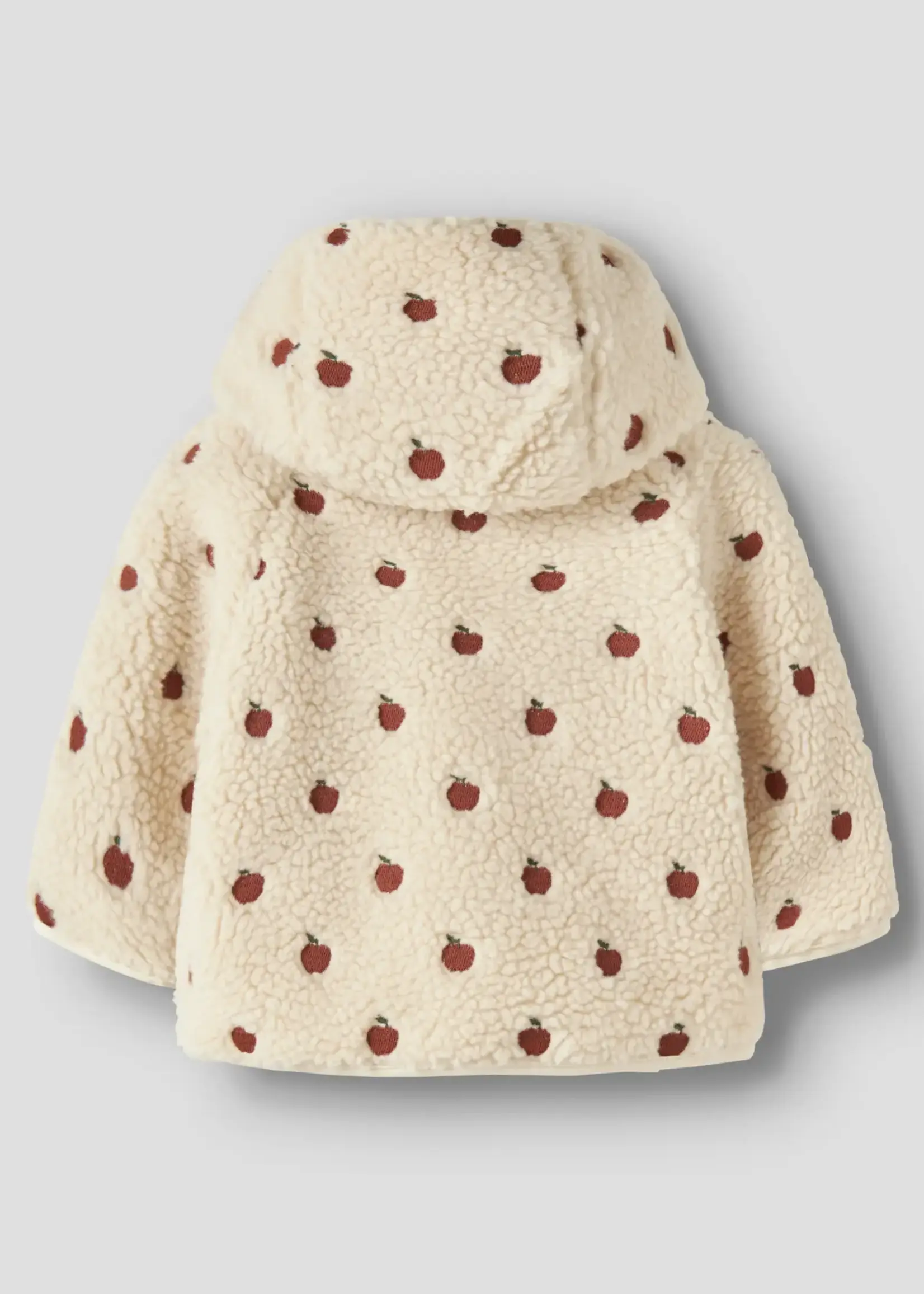 Lil’ Atelier Lil'Atelier | NBFNALO sia loose sherpa jacket lil - Turtledove / Apples