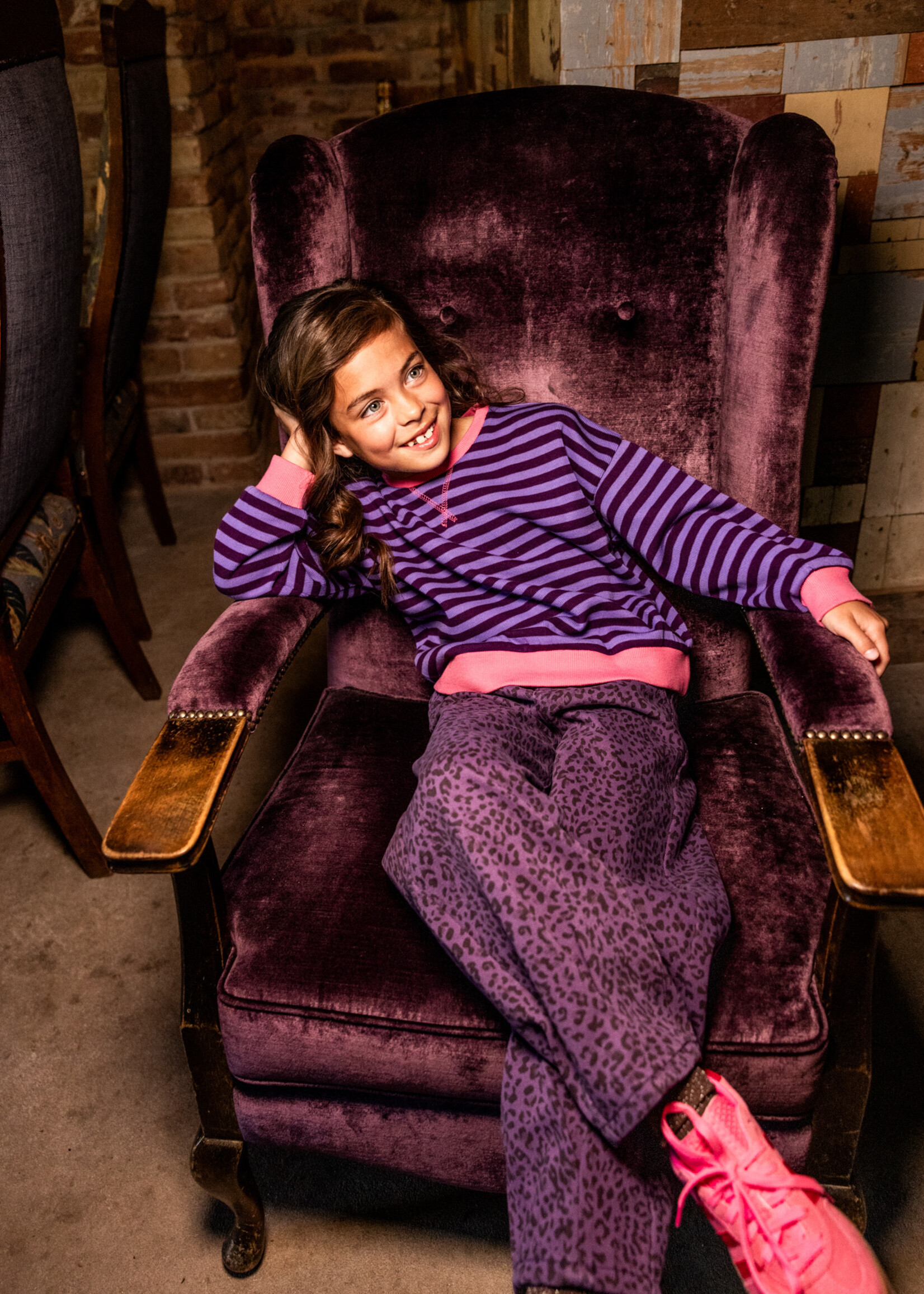 LOOXS Little LOOXS Little | Little leopard  jeans - Purple leopard