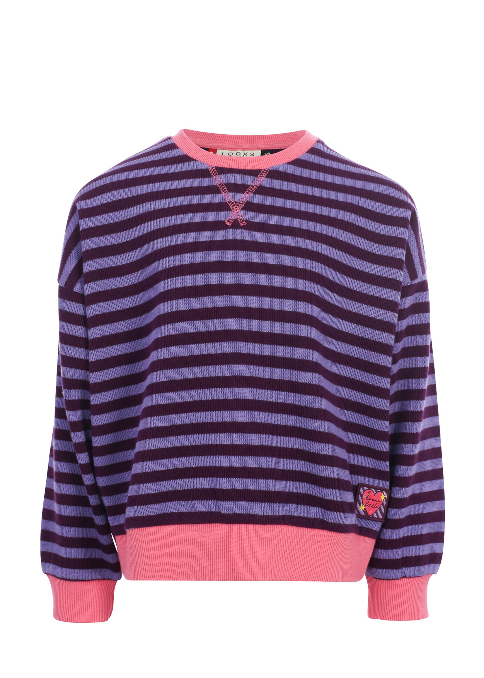 LOOXS Little LOOXS Little | Little y/d stripe sweater - Purple stripe