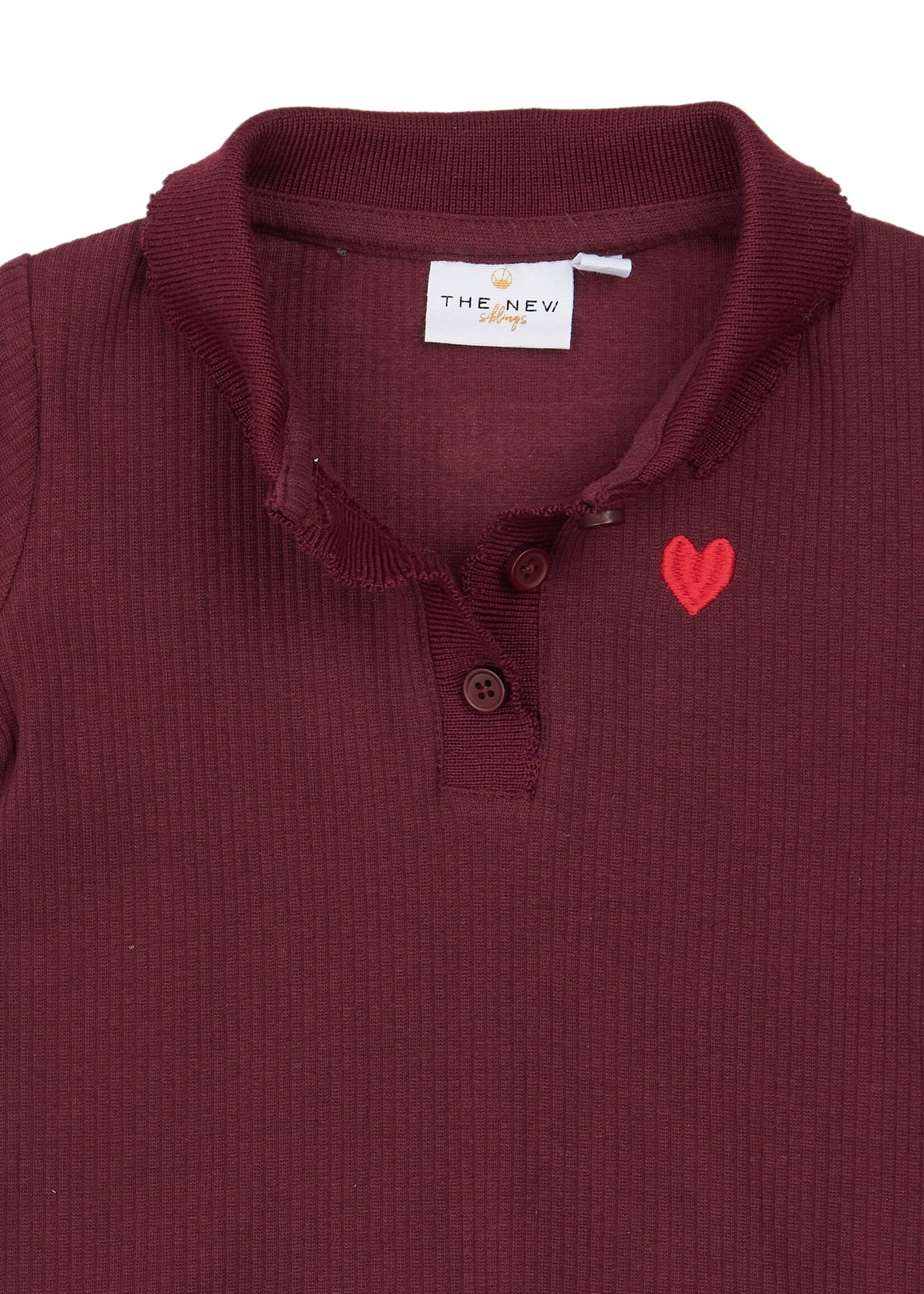 THE NEW SIBLINGS The New Siblings | TNSTVernina L_S Rib Polo – Burgundy TN