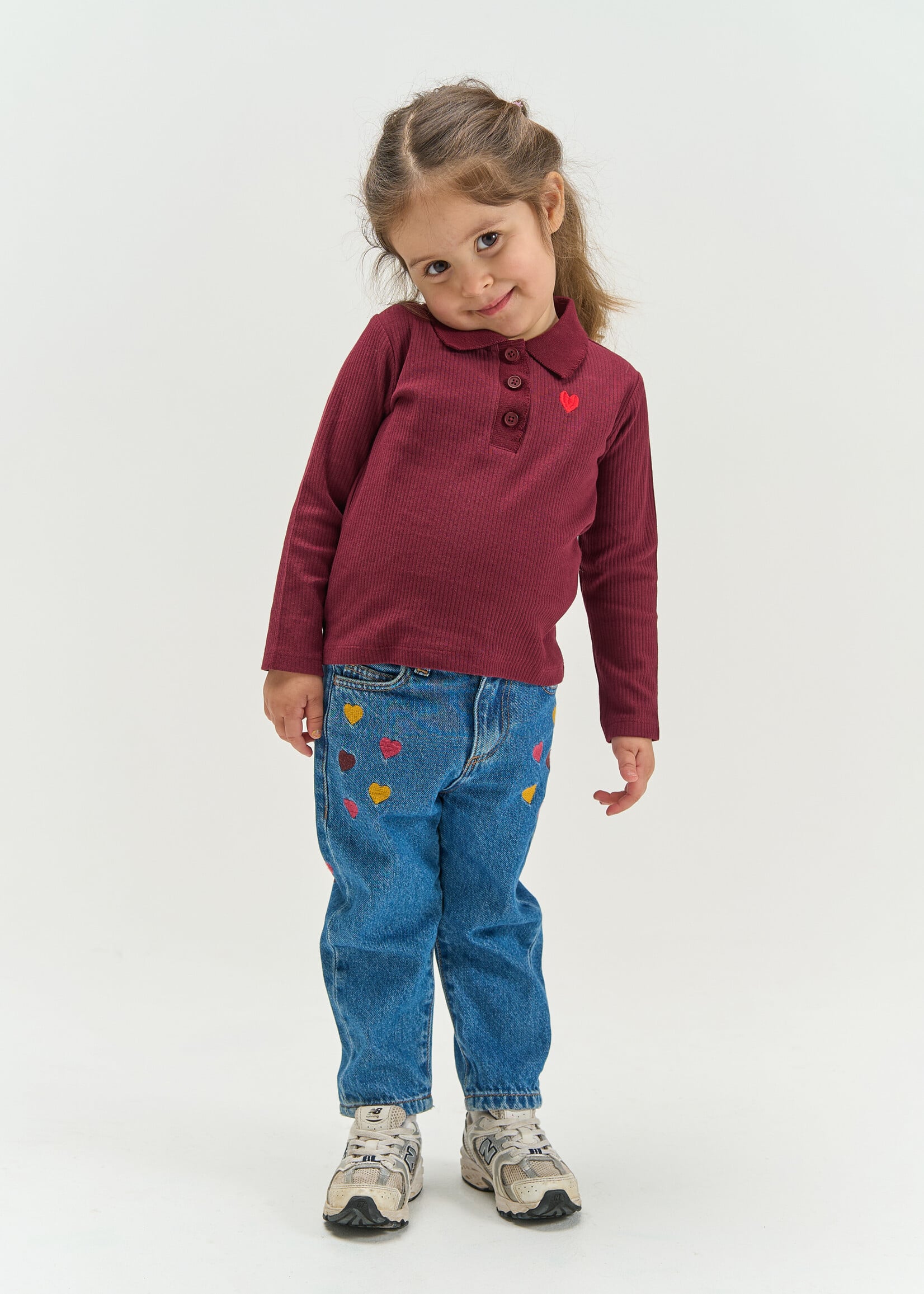 THE NEW SIBLINGS The New Siblings | TNSTVernina L_S Rib Polo – Burgundy TN
