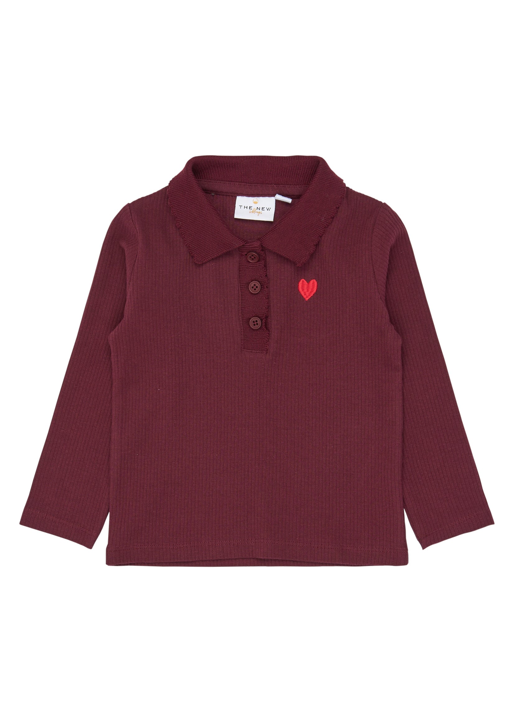 THE NEW SIBLINGS The New Siblings | TNSTVernina L_S Rib Polo – Burgundy TN