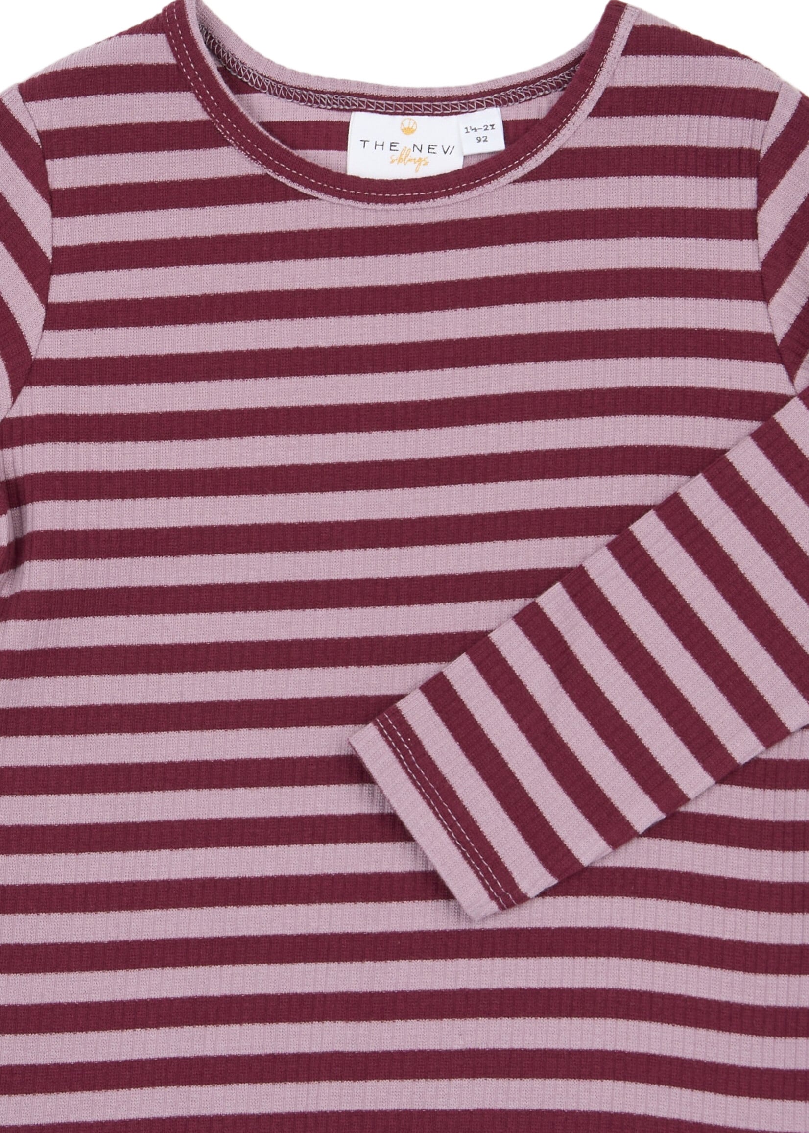 THE NEW SIBLINGS The New Siblings | TNSTFro L_S Rib Tee – Elderberry Striped TN