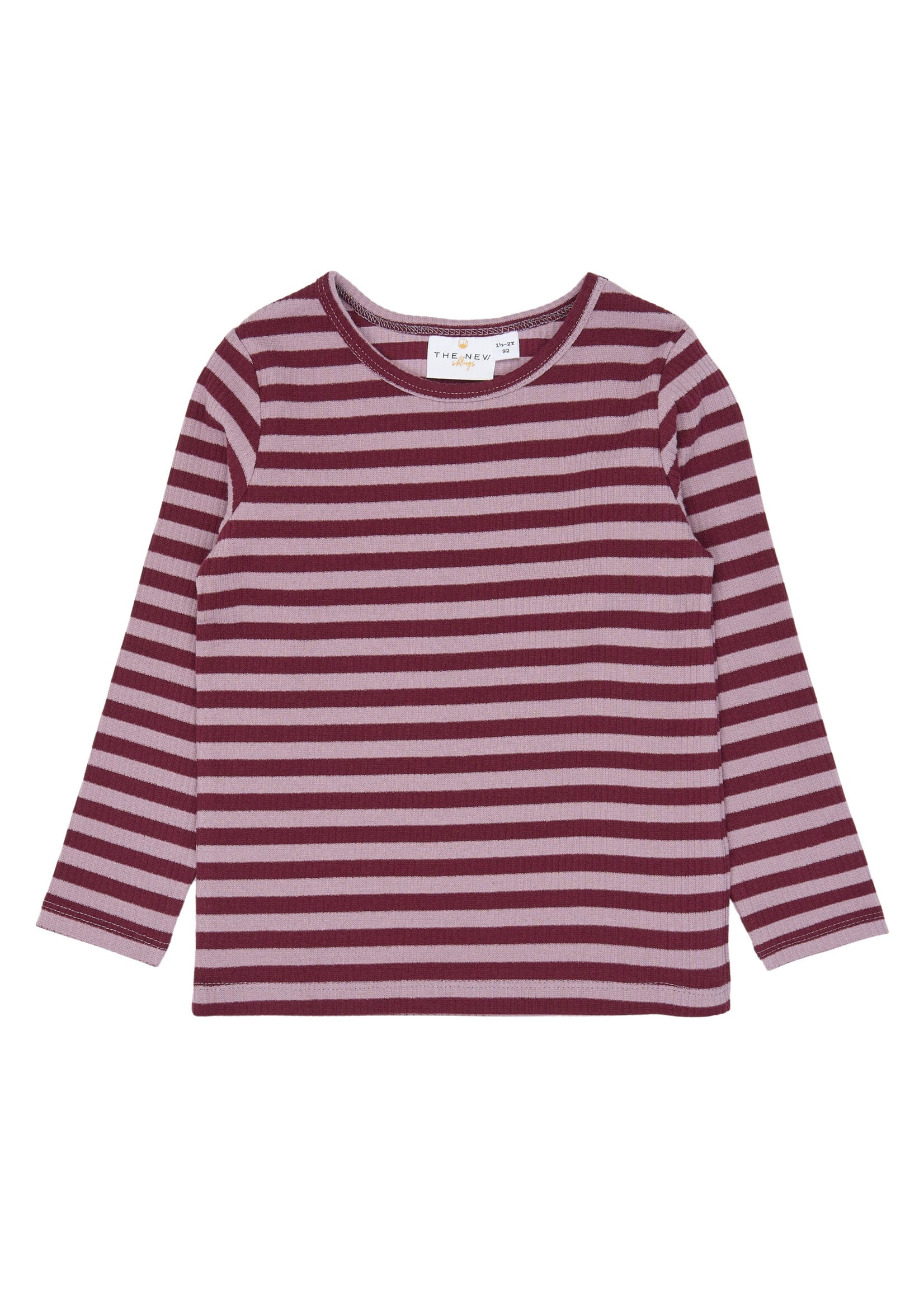 THE NEW SIBLINGS The New Siblings | TNSTFro L_S Rib Tee – Elderberry Striped TN