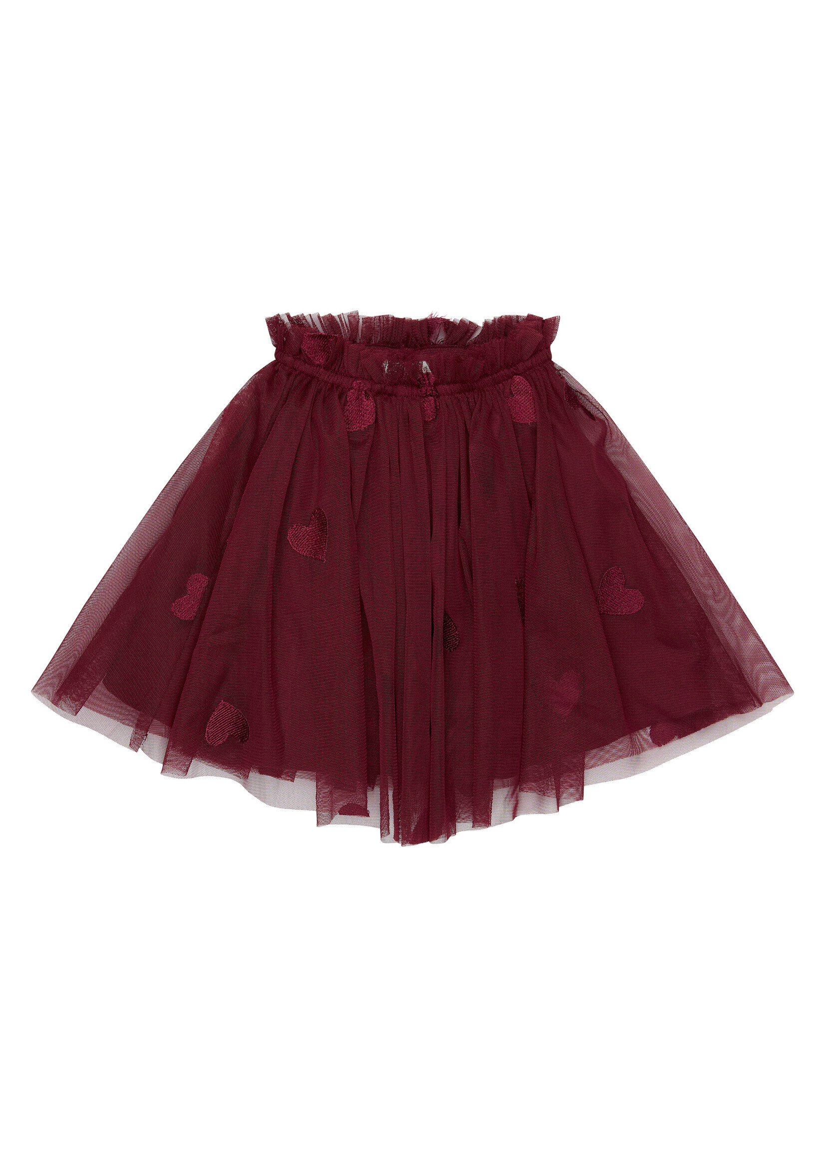 THE NEW SIBLINGS The New Siblings | TNSTVonda Mesh Skirt – Burgundy EMB TN