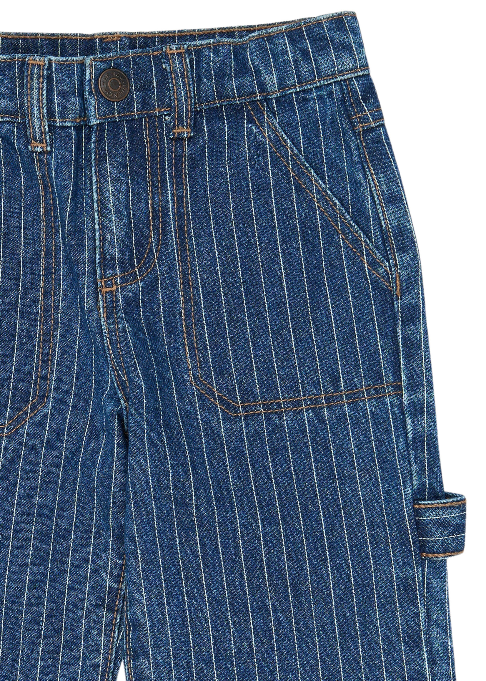 THE NEW SIBLINGS The New Siblings | TNSTVilfredo Baggy Fit Worker Jeans – Medium Blue Denim AOP