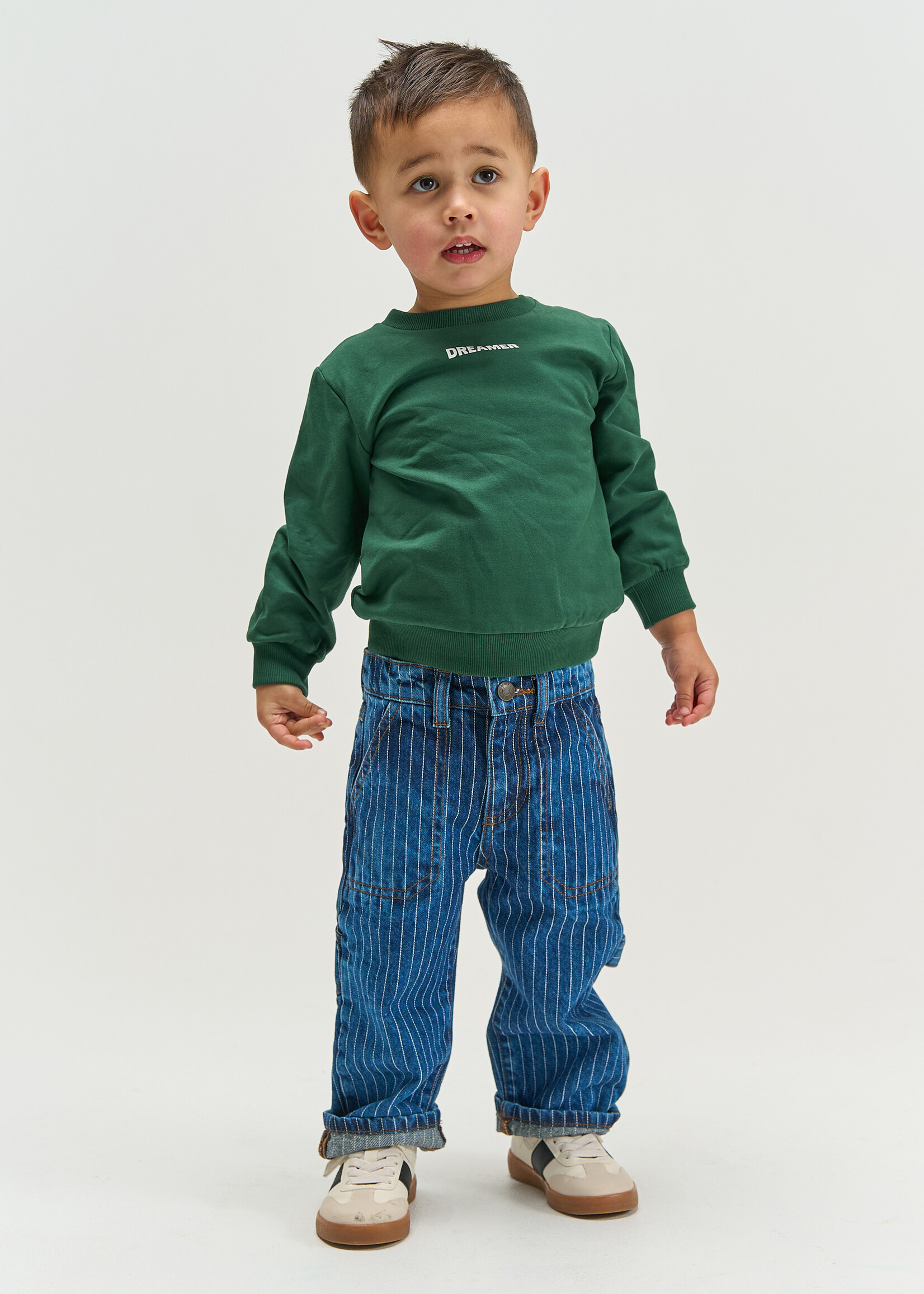 THE NEW SIBLINGS The New Siblings | TNSTVilfredo Baggy Fit Worker Jeans – Medium Blue Denim AOP