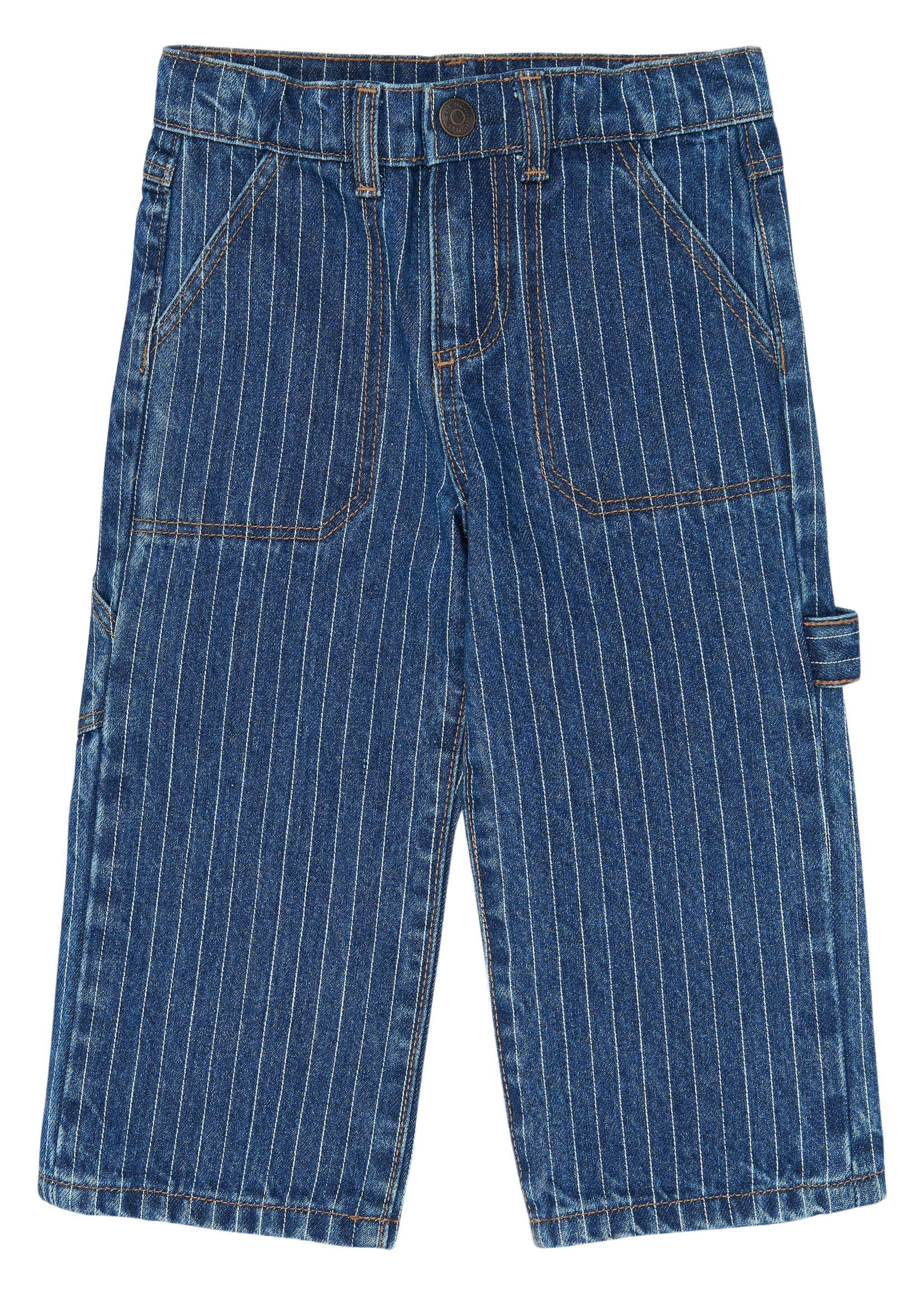 THE NEW SIBLINGS The New Siblings | TNSTVilfredo Baggy Fit Worker Jeans – Medium Blue Denim AOP