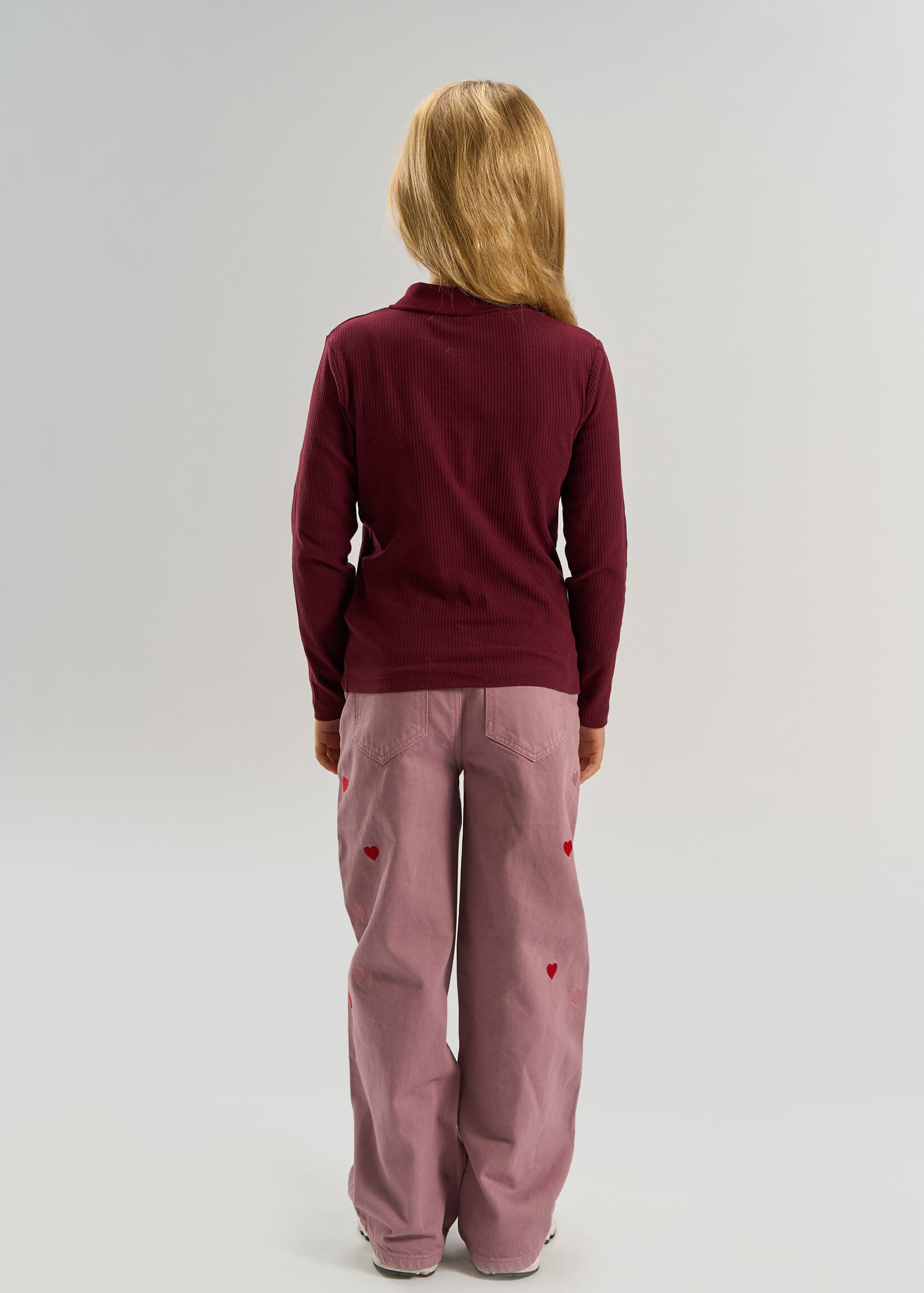 THE NEW The New | TNVarena L_S Rib Polo – Burgundy TN