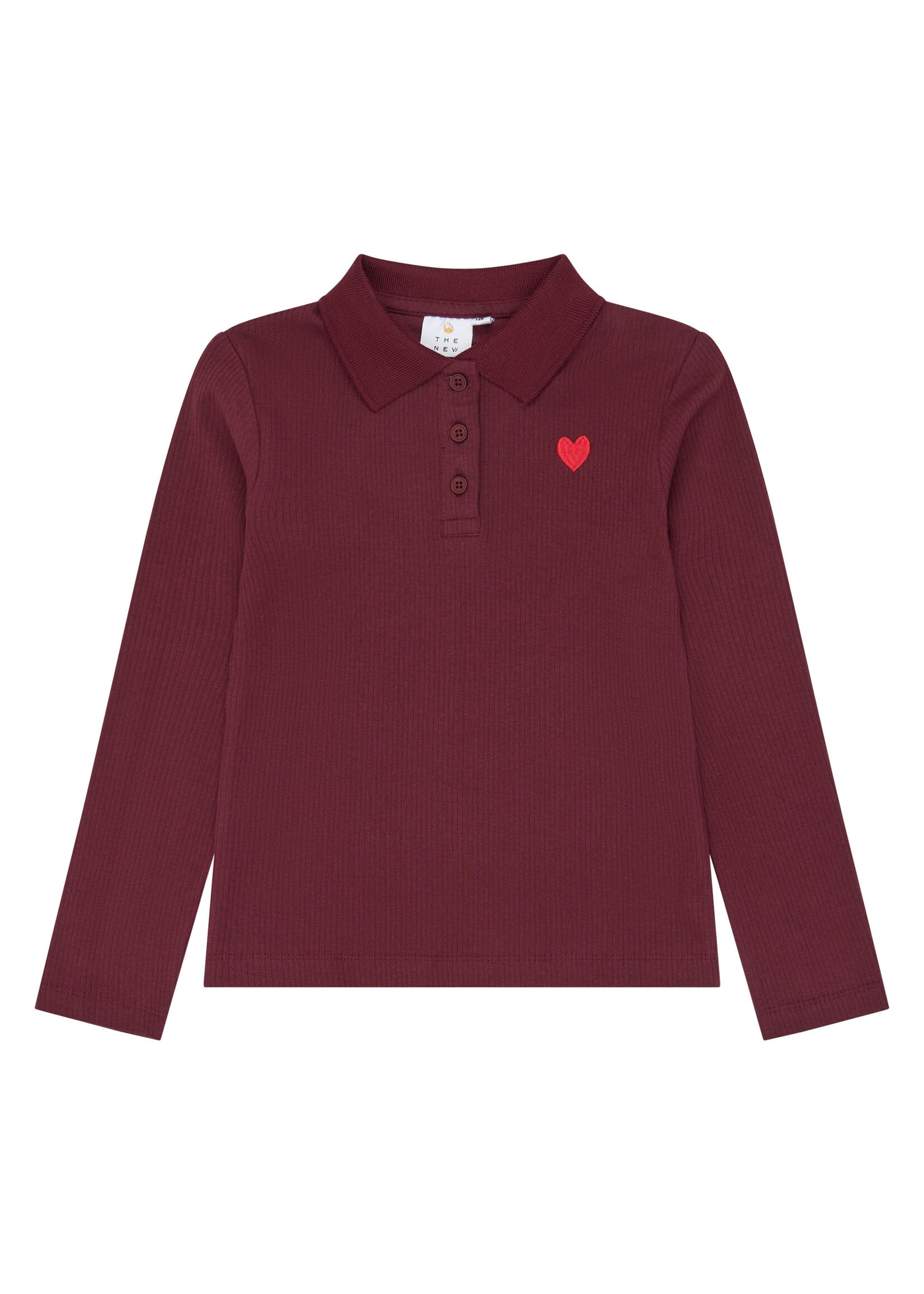 THE NEW The New | TNVarena L_S Rib Polo – Burgundy TN