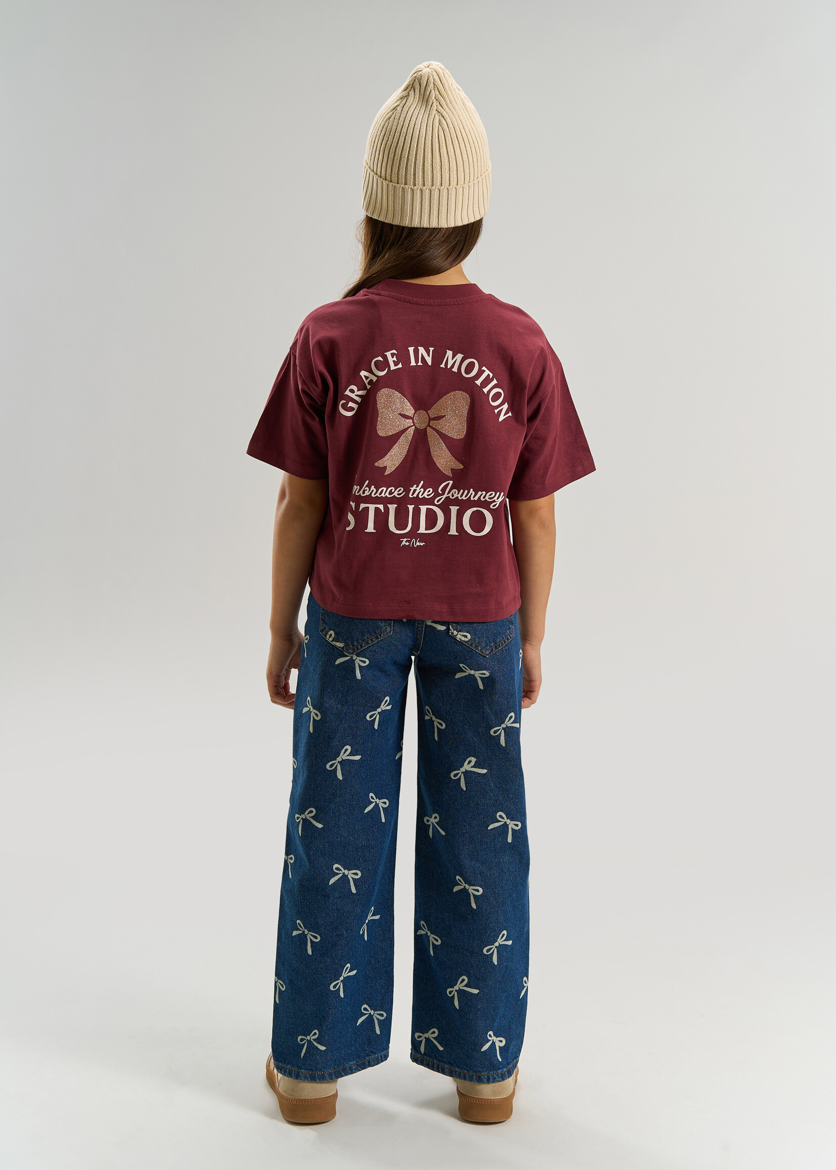 THE NEW The New | TNVirginia Wide Fit Jeans – Medium Blue Denim AOP