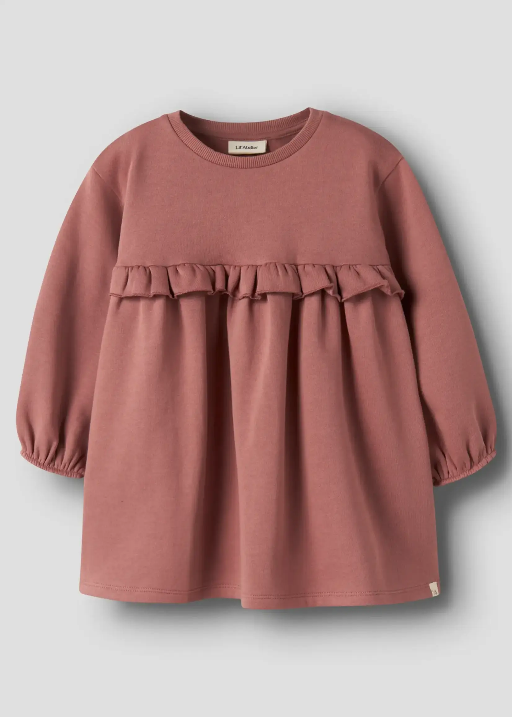 Lil’ Atelier Lil'Atelier | NMKILANO LS LOOSE sweat dress bru lil - Withered Rose