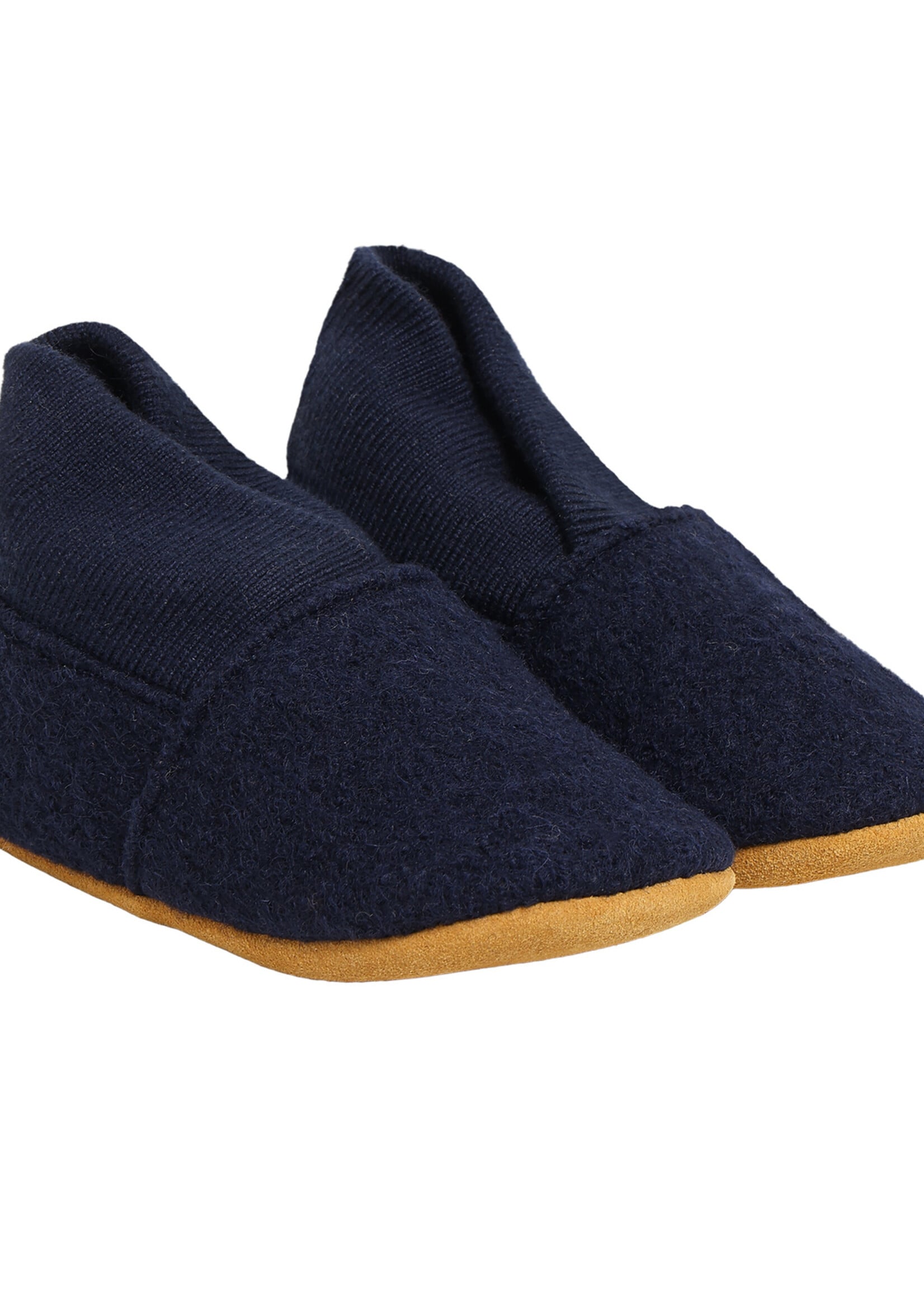 En Fant En Fant | Wool Slippers w. Rib – Dark Navy