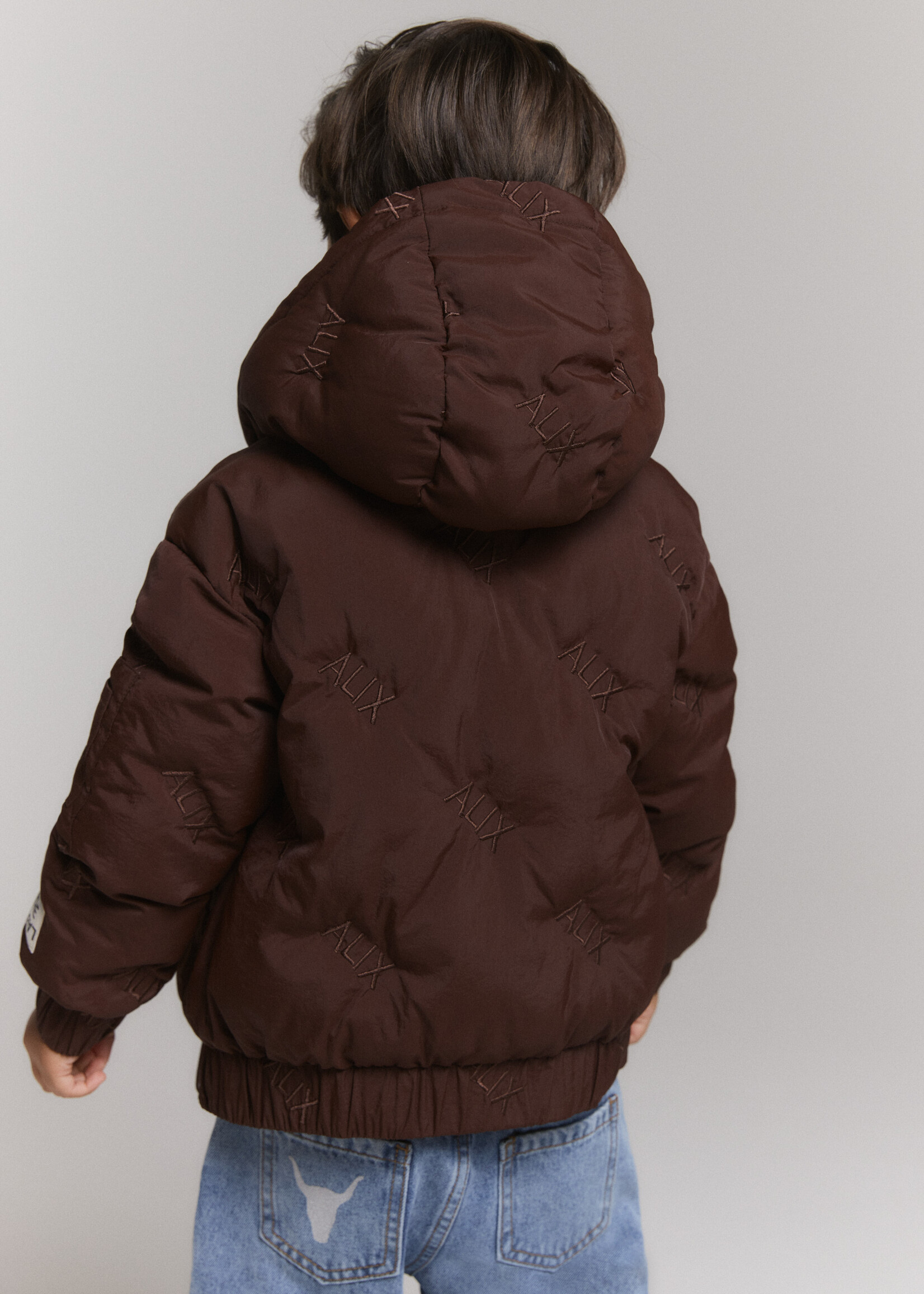 Alix The Label Alix The Label | kids woven Alix quilted coat - Warm brown