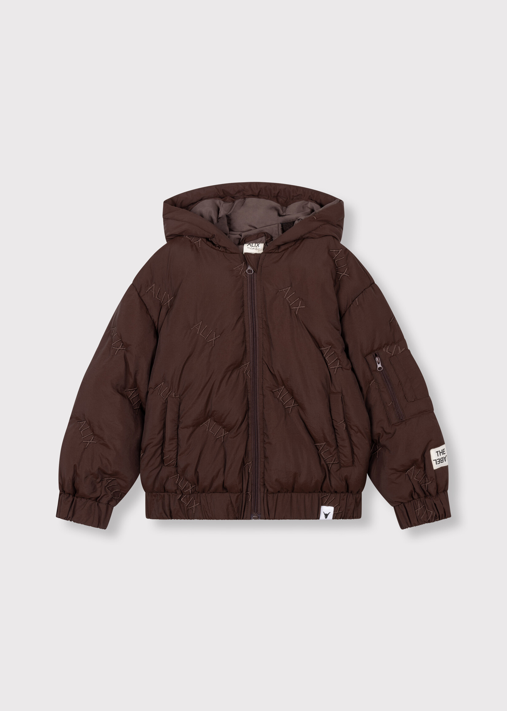 Alix The Label Alix The Label | kids woven Alix quilted coat - Warm brown