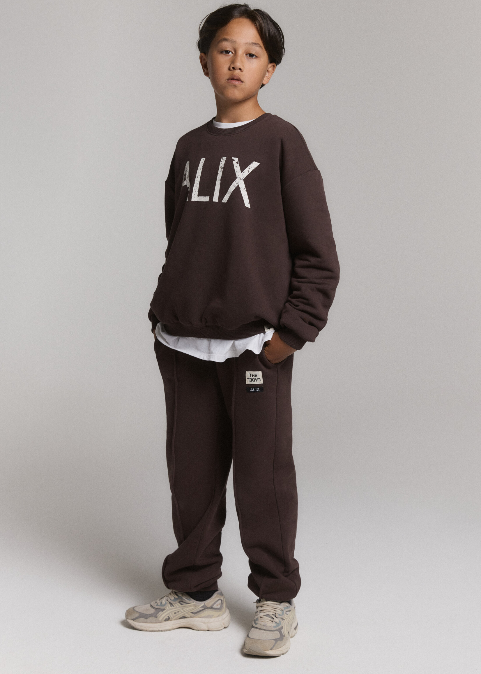 Alix The Label Alix The Label | Kids knitted world tour sweater - Warm brown