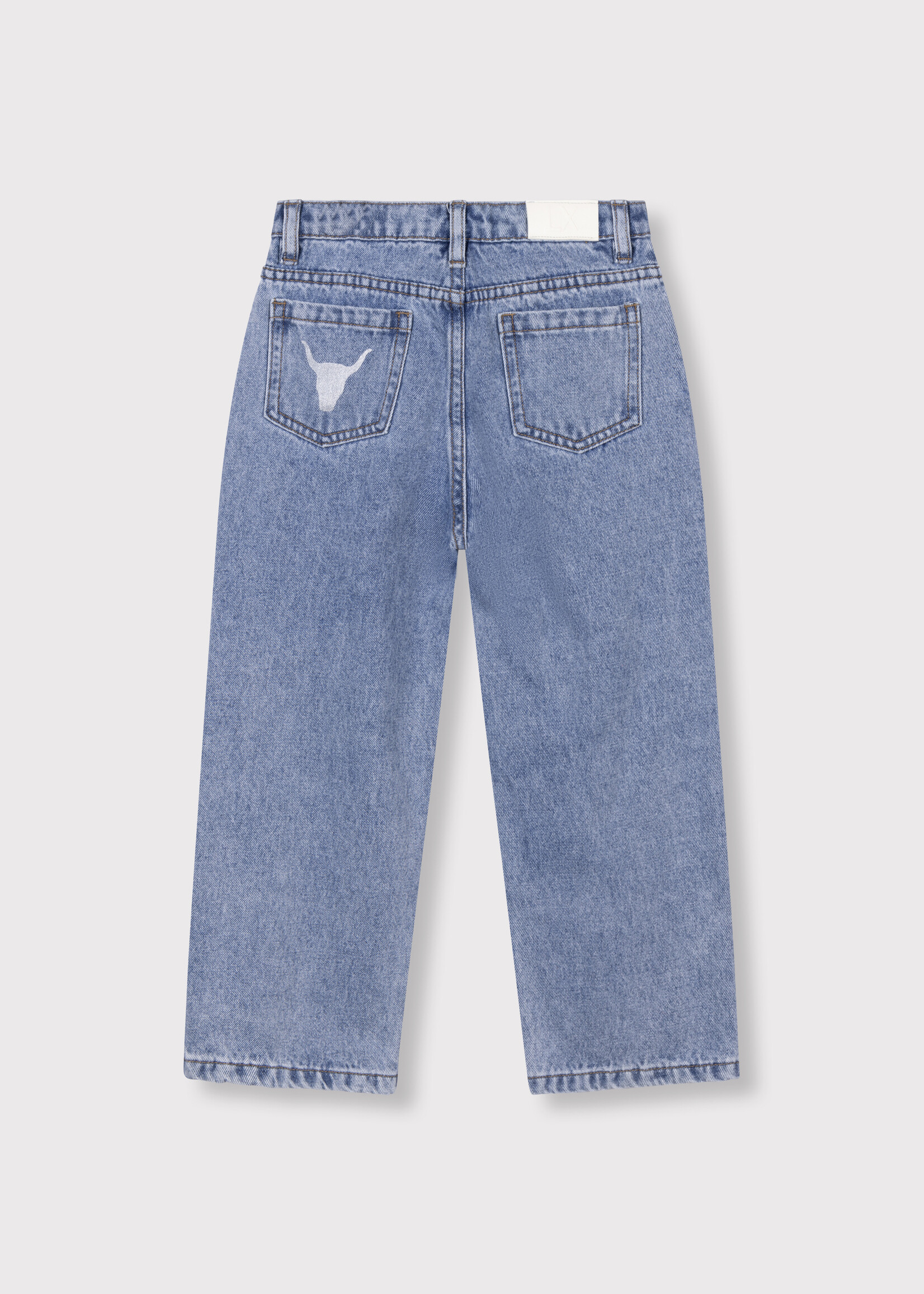 Alix The Label Alix The Label | Kids woven flowy denim pants - Mid denim blue