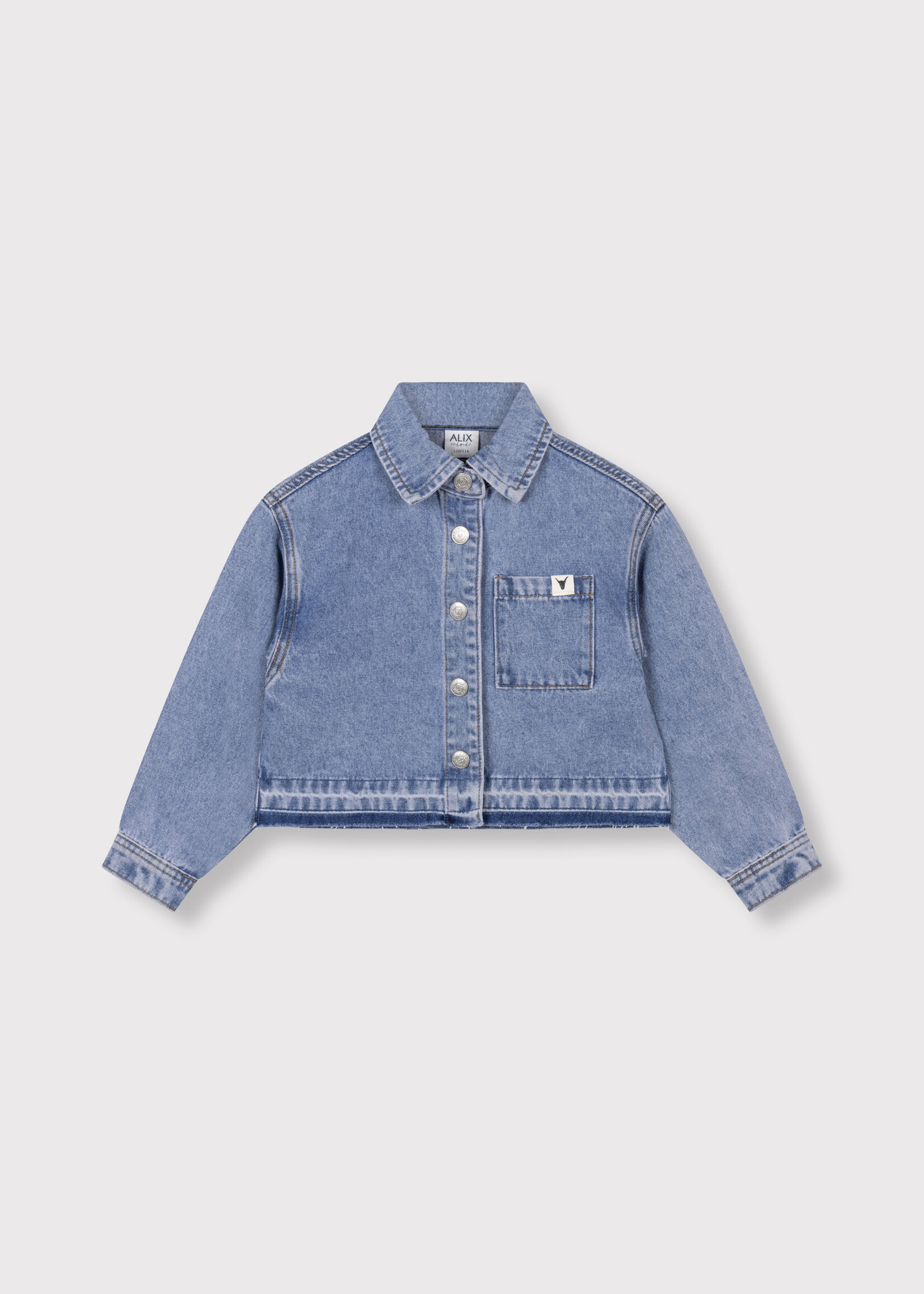 Alix The Label Alix The Label | kids woven flowy denim blouse - Mid denim blue