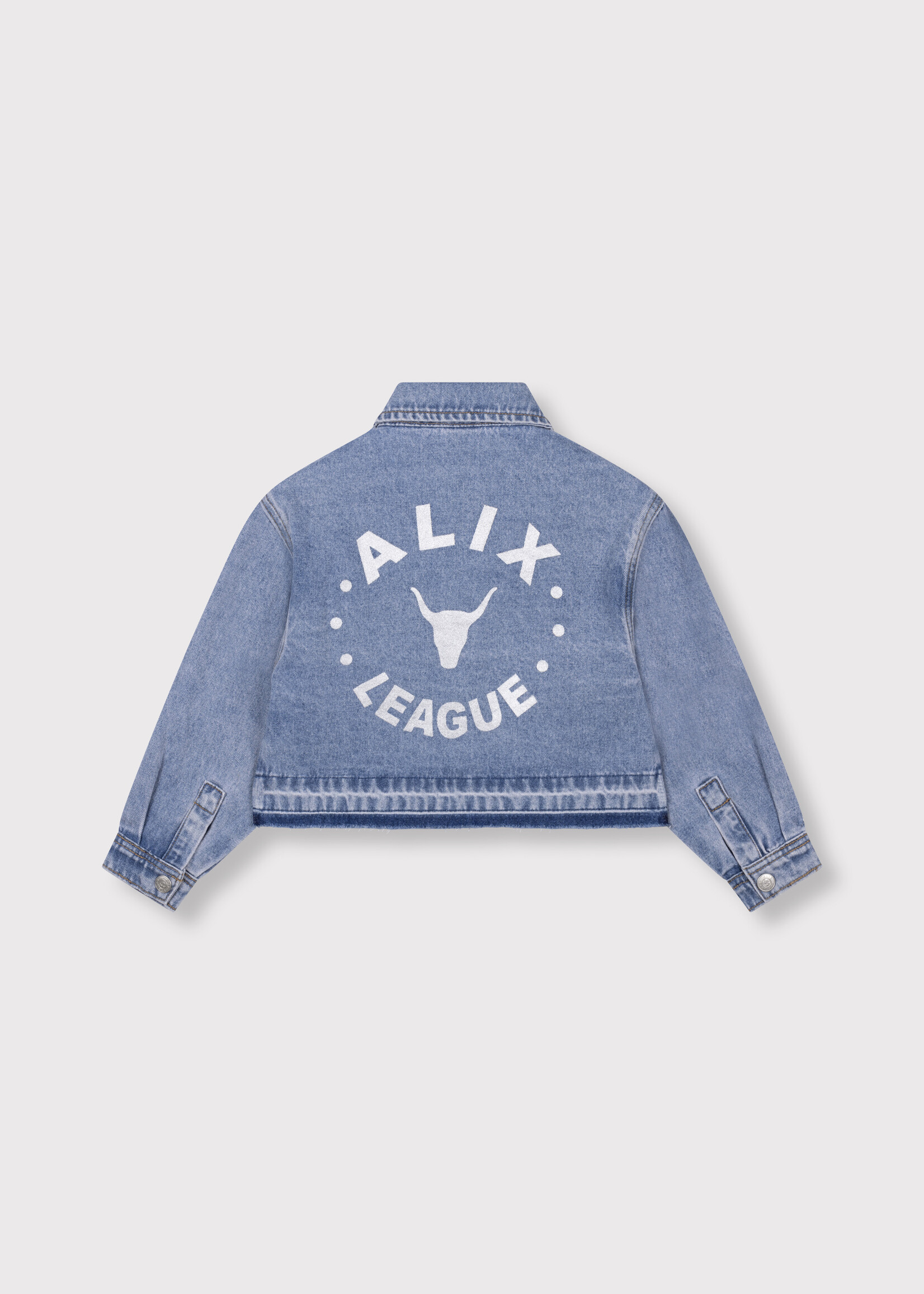 Alix The Label Alix The Label | kids woven flowy denim blouse - Mid denim blue