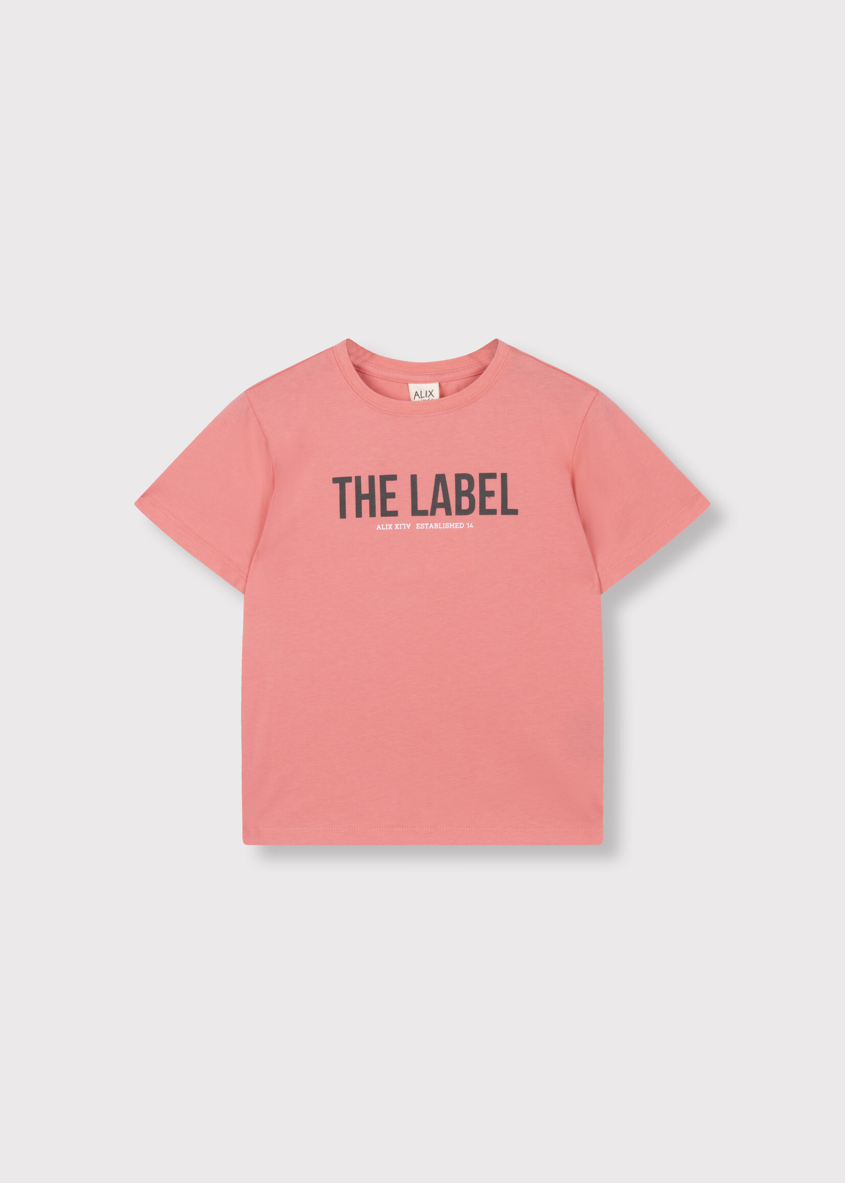 Alix The Label Alix The Label | kids knitted The label T-shirt - Bright coral