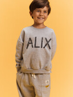 Alix The Label Alix The Label | Kids knitted world tour sweater - Soft grey melange