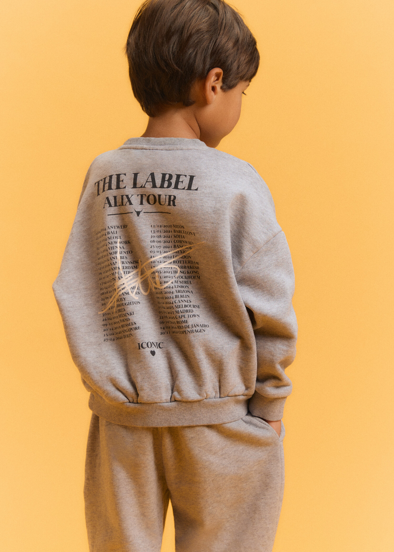 Alix The Label Alix The Label | Kids knitted world tour sweater - Soft grey melange