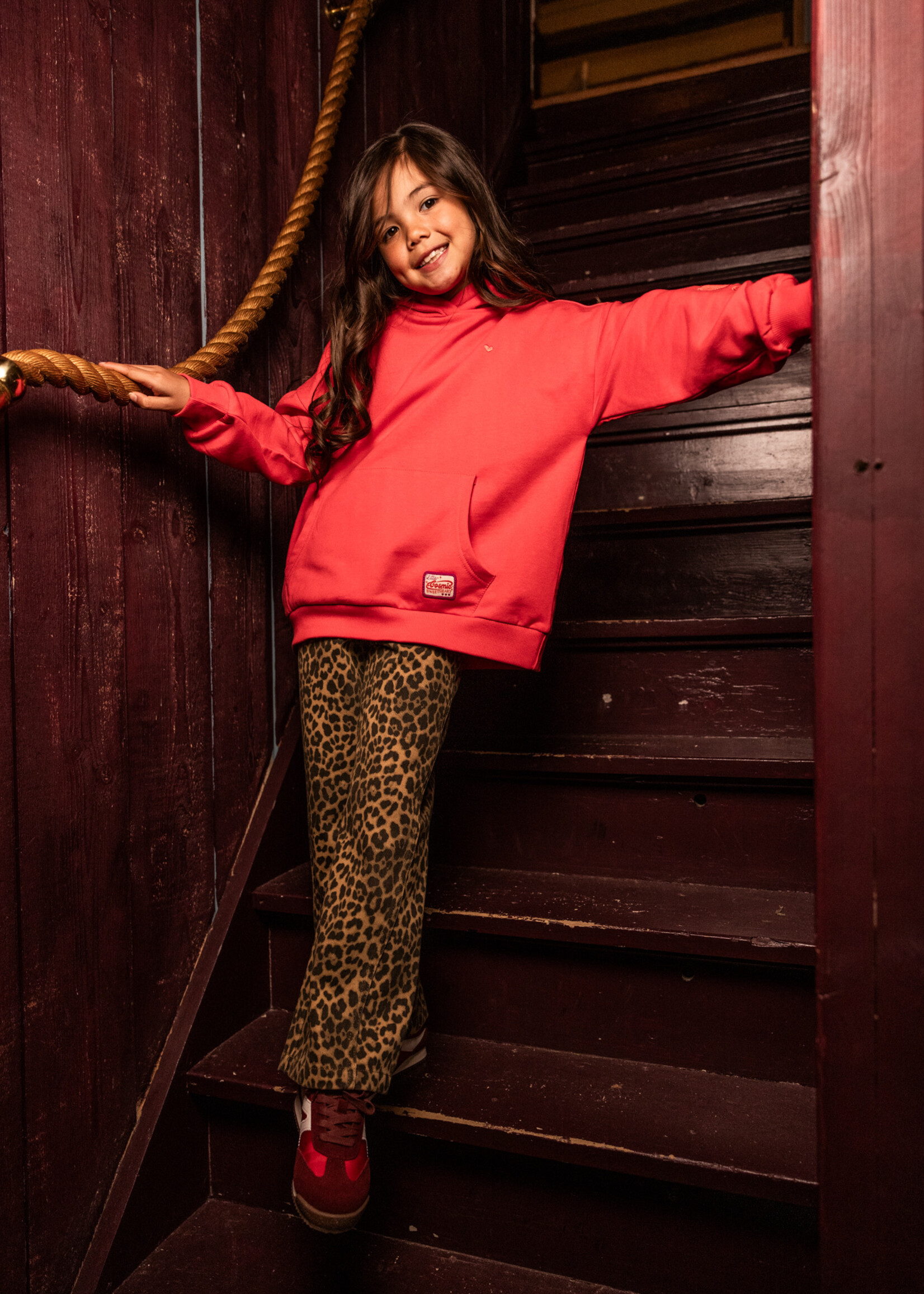 LOOXS Little LOOXS Little | Little oversized hoody - hot coral
