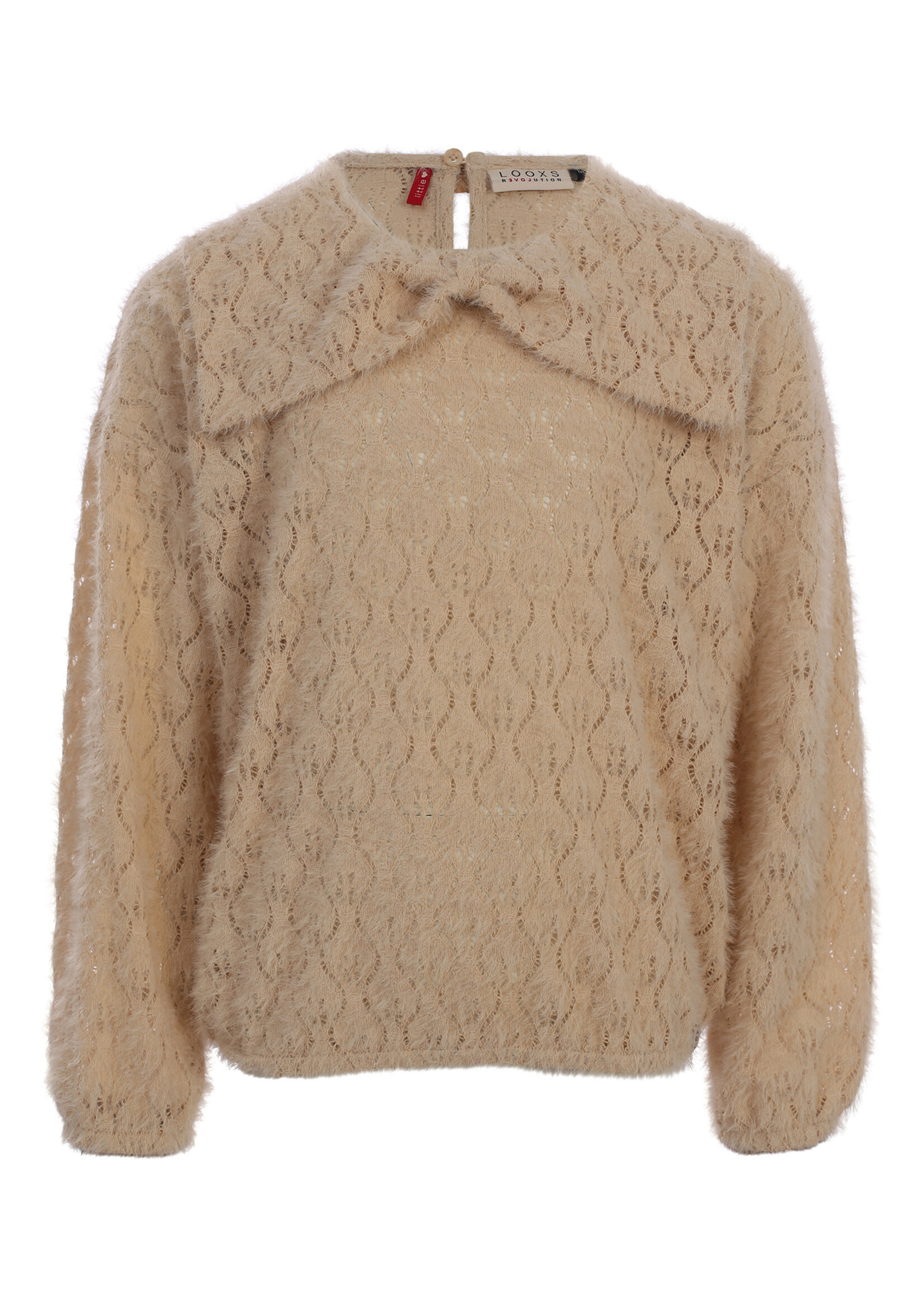 LOOXS Little LOOXS Little | Little lace bow blouse - Latte