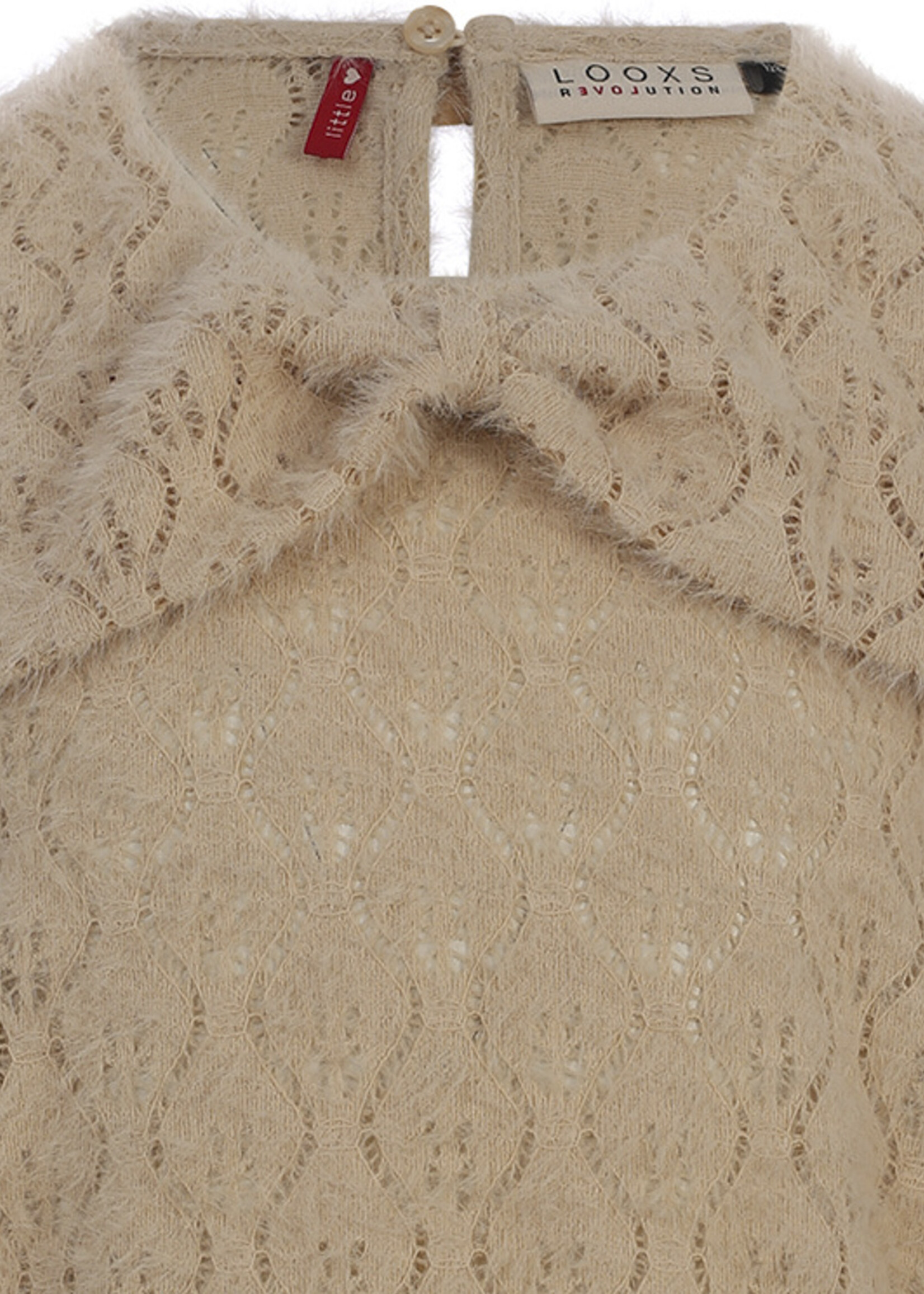 LOOXS Little LOOXS Little | Little lace bow blouse - Latte