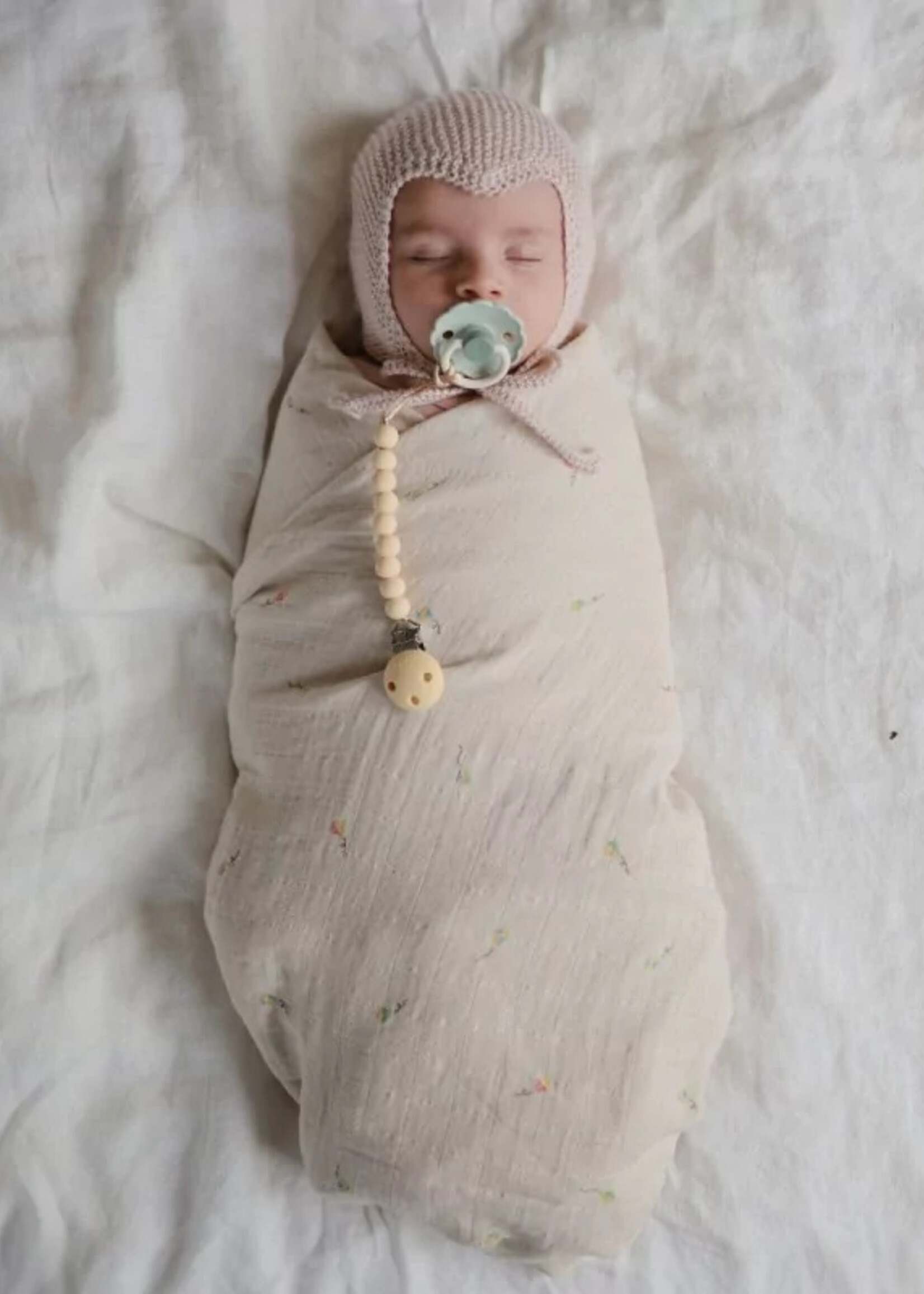 Mushie Mushie | Pacifier Clip Hera - Pale Yellow