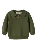 Lil’ Atelier Lil'Atelier | NBMOLO ls knit polo lil - Cypress