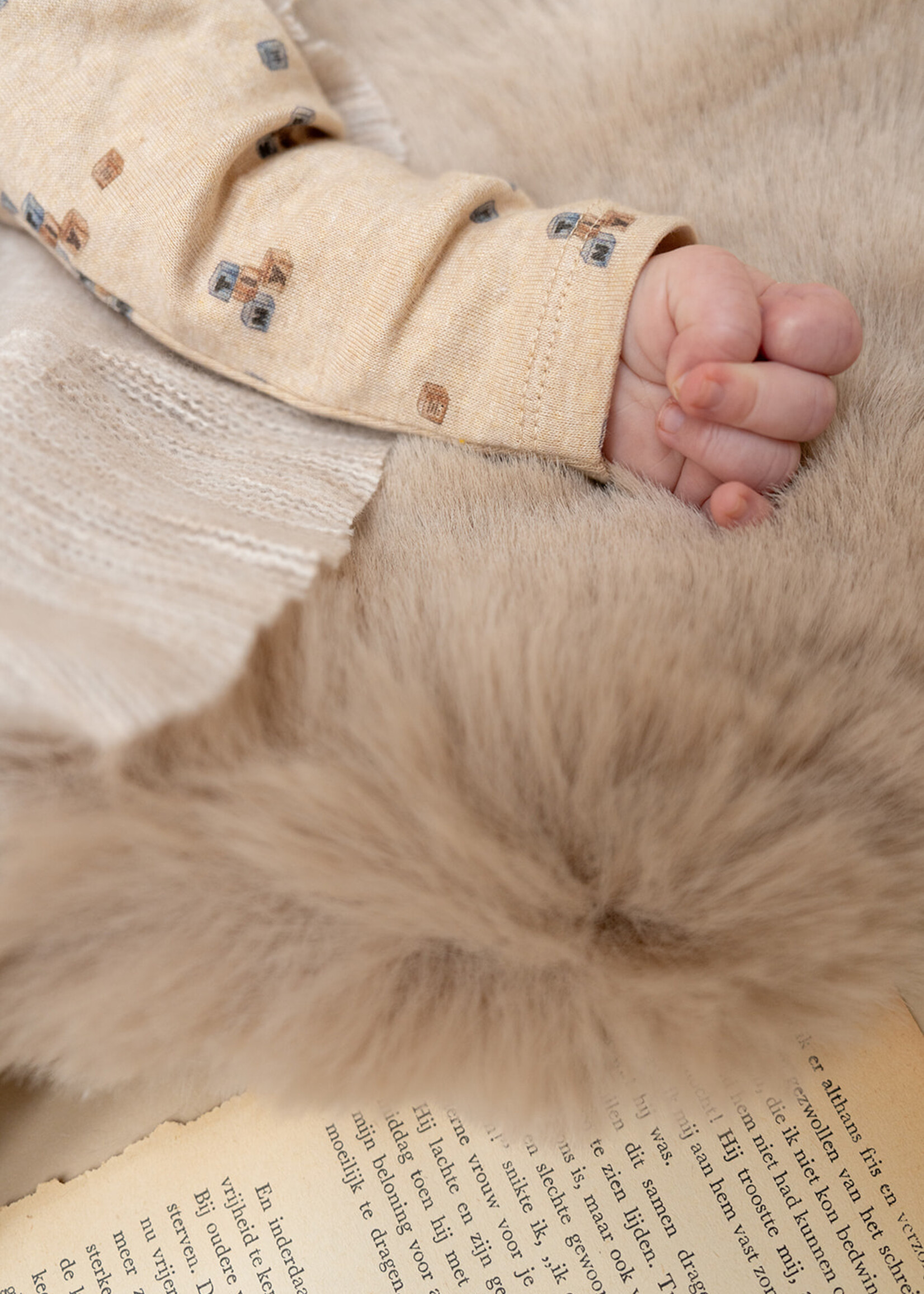 A Tiny Story A Tiny Story | baby t-shirt long sleeve - Beige melange 25132