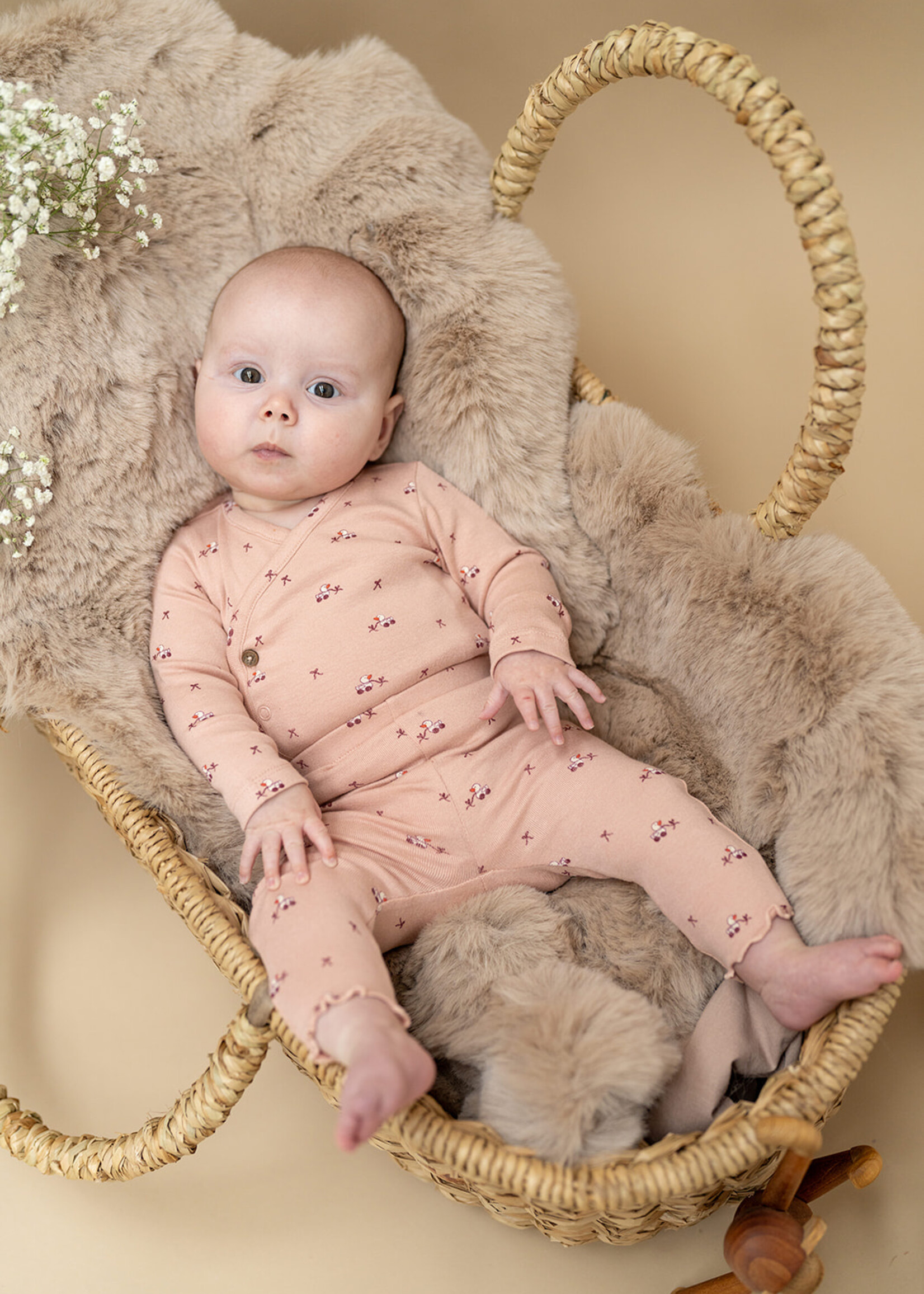 A Tiny Story A Tiny Story | baby romper long sleeve – Old Pink