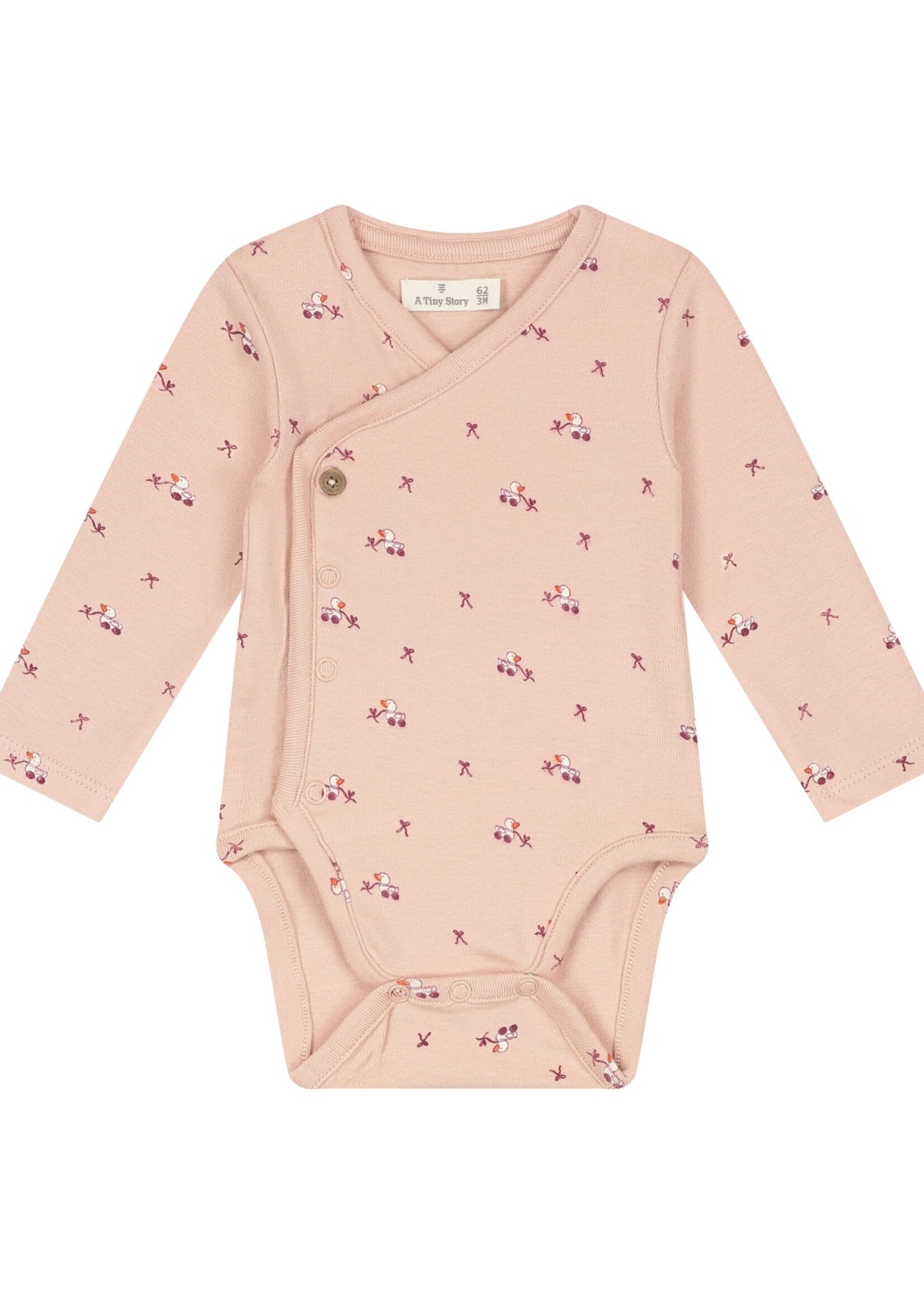 A Tiny Story A Tiny Story | baby romper long sleeve – Old Pink