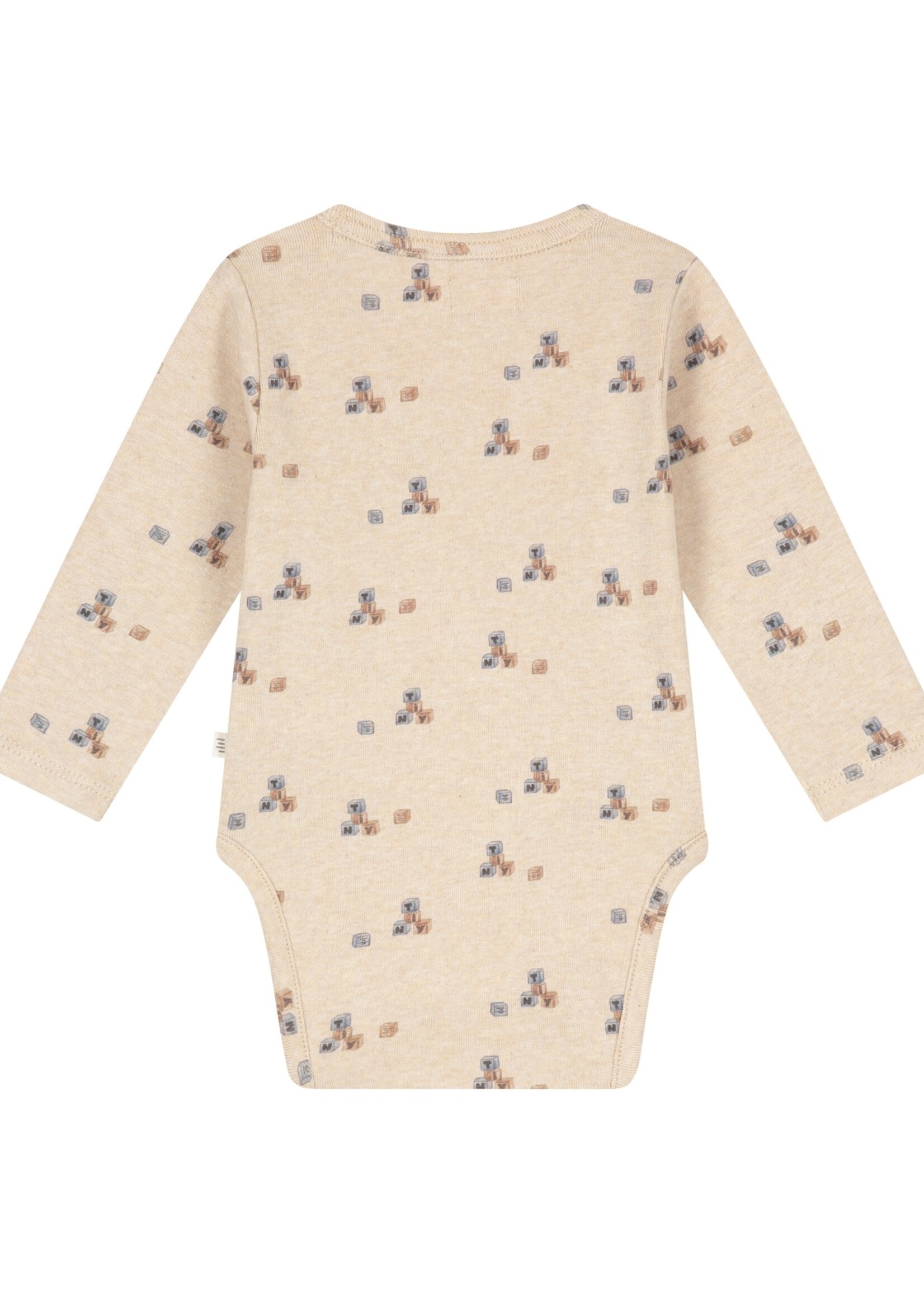 A Tiny Story A Tiny Story | baby romper long sleeve – Beige Melange