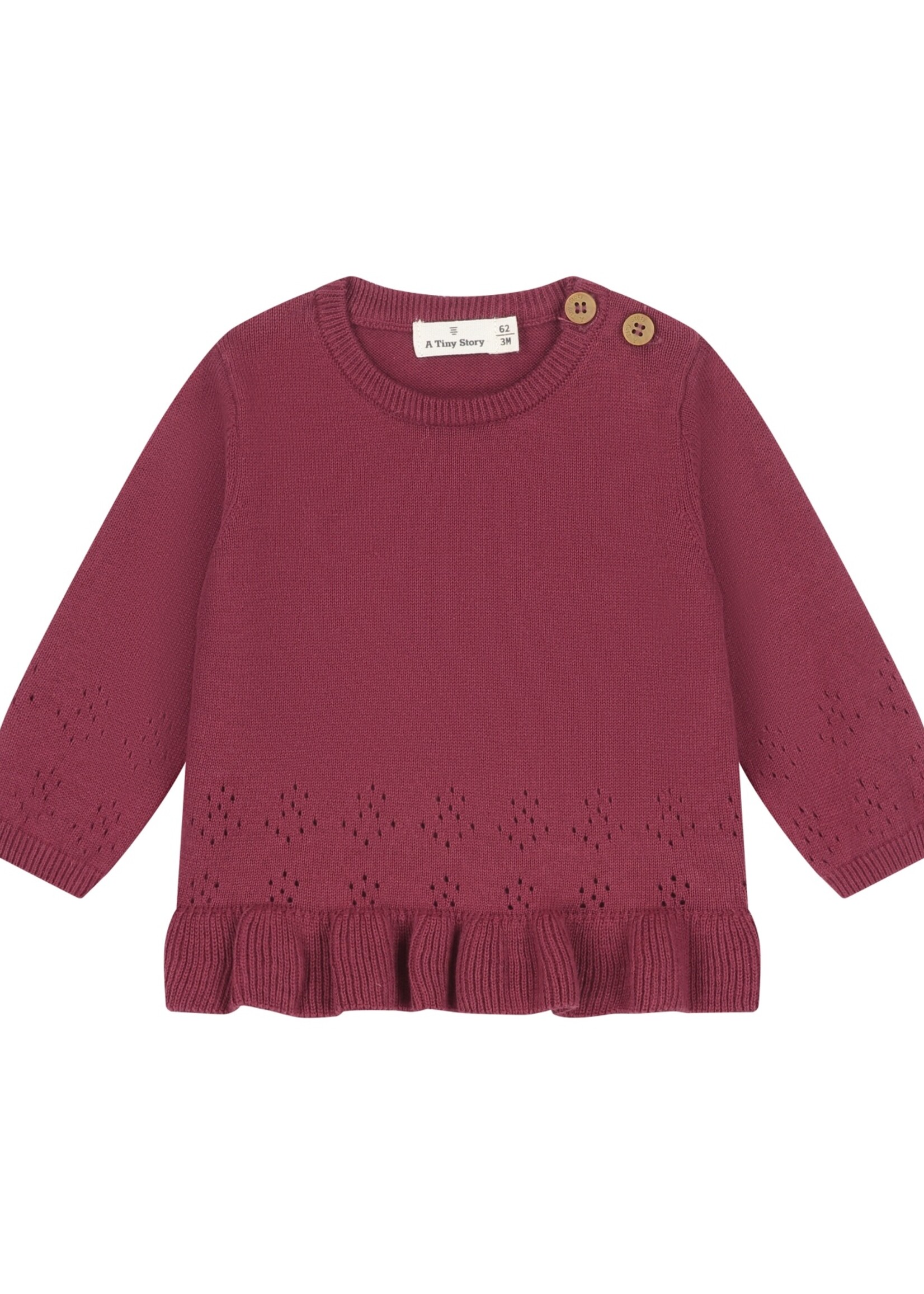 A Tiny Story A Tiny Story | baby pullover – Dark red