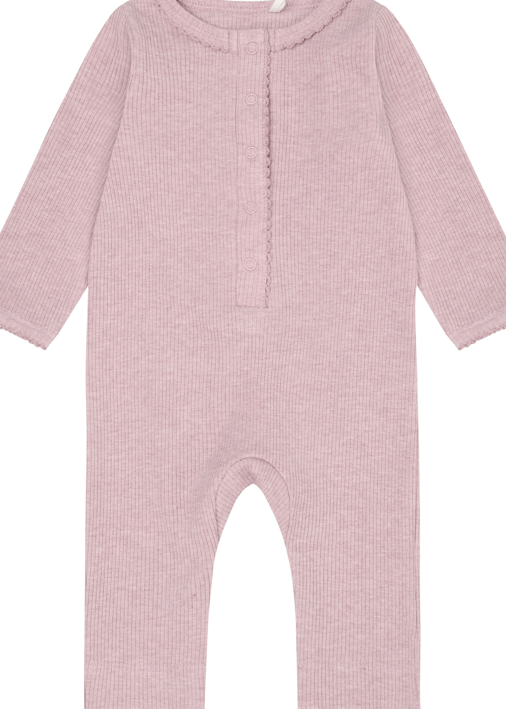 Fixoni Fixoni | Romper LS Melange Rib – Rose