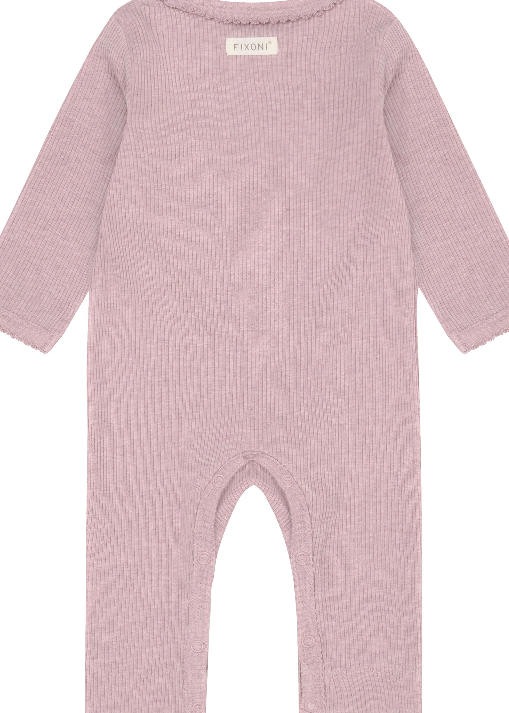 Fixoni Fixoni | Romper LS Melange Rib – Rose