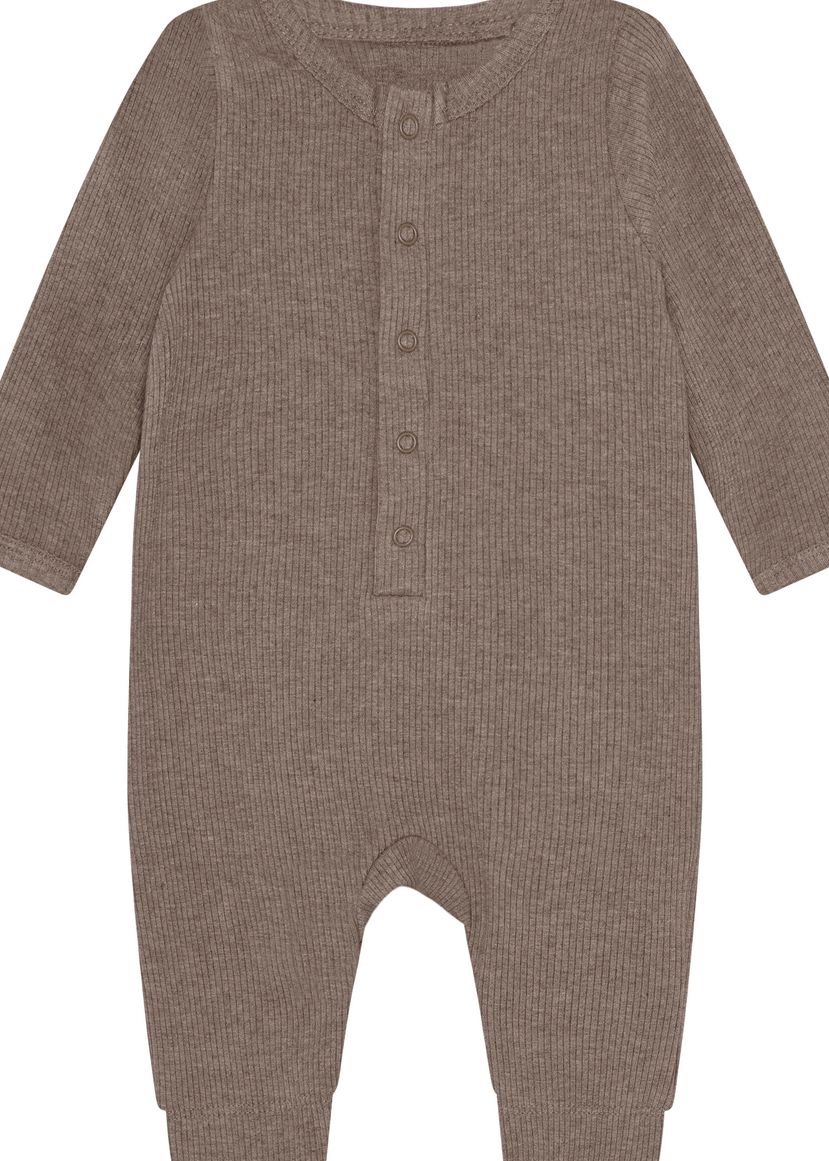 Fixoni Fixoni | Romper LS Melange Rib – Brown